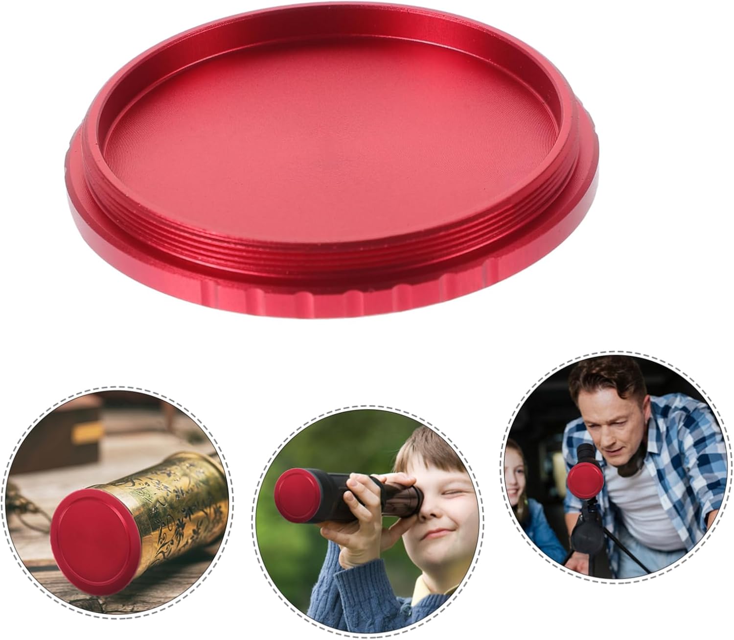 Vaguelly Teleconverter Eyepiece Cover Metal Threaded Dust Cap for Telescope