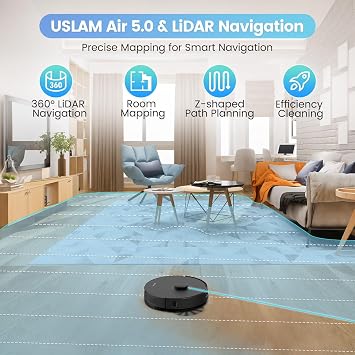 AIRROBO Robot Vacuum and Mop Self Emptying, Powerful Suction