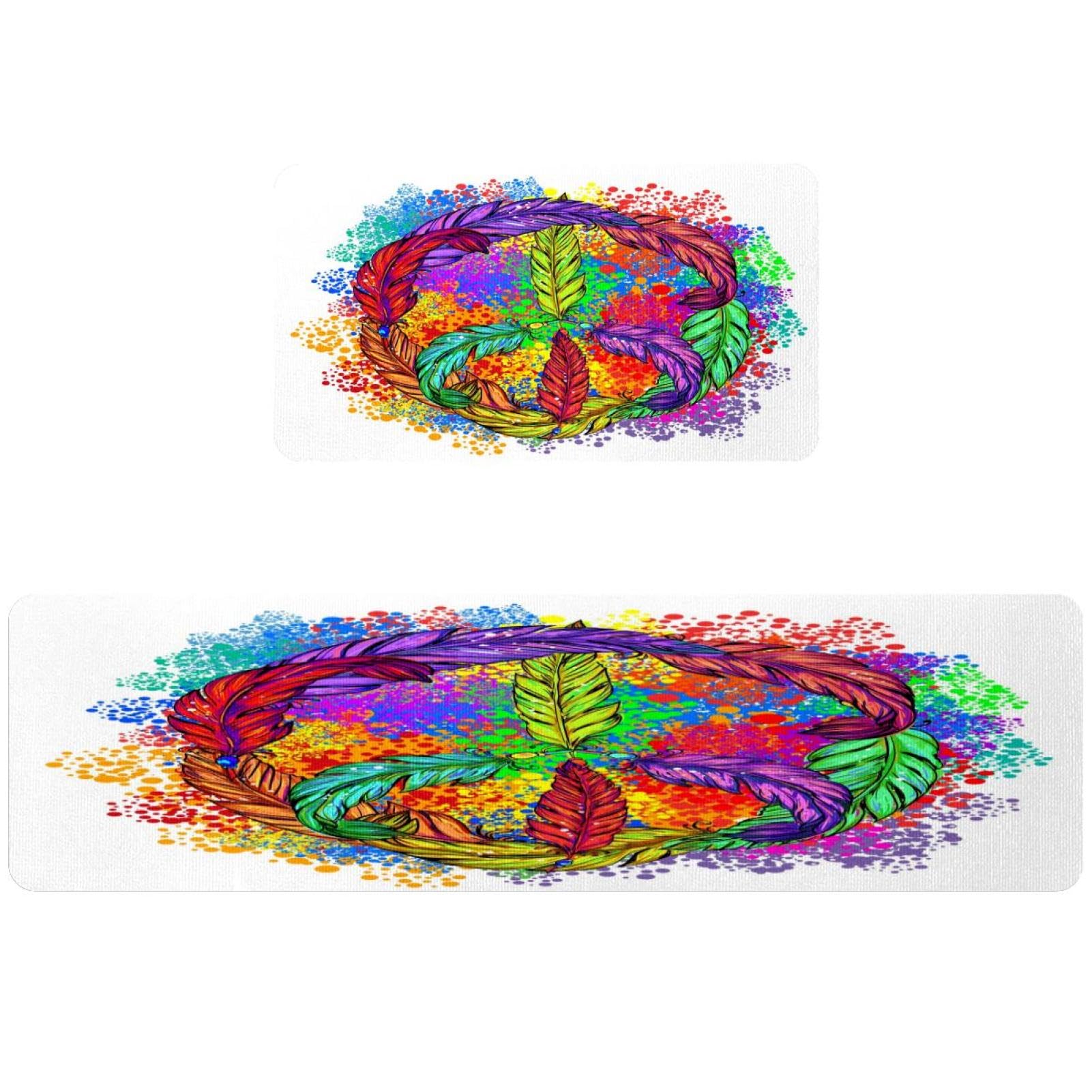 Tapis de cuisine lavable lot de 2 antidérapant pour protéger les sols des taches