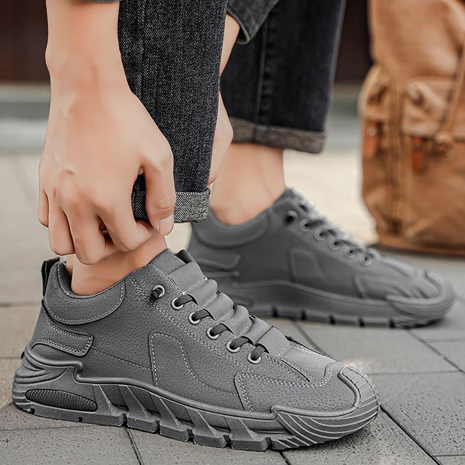Zapatillas de senderismo para hombre, ortopédicas, transpirables, ligeras