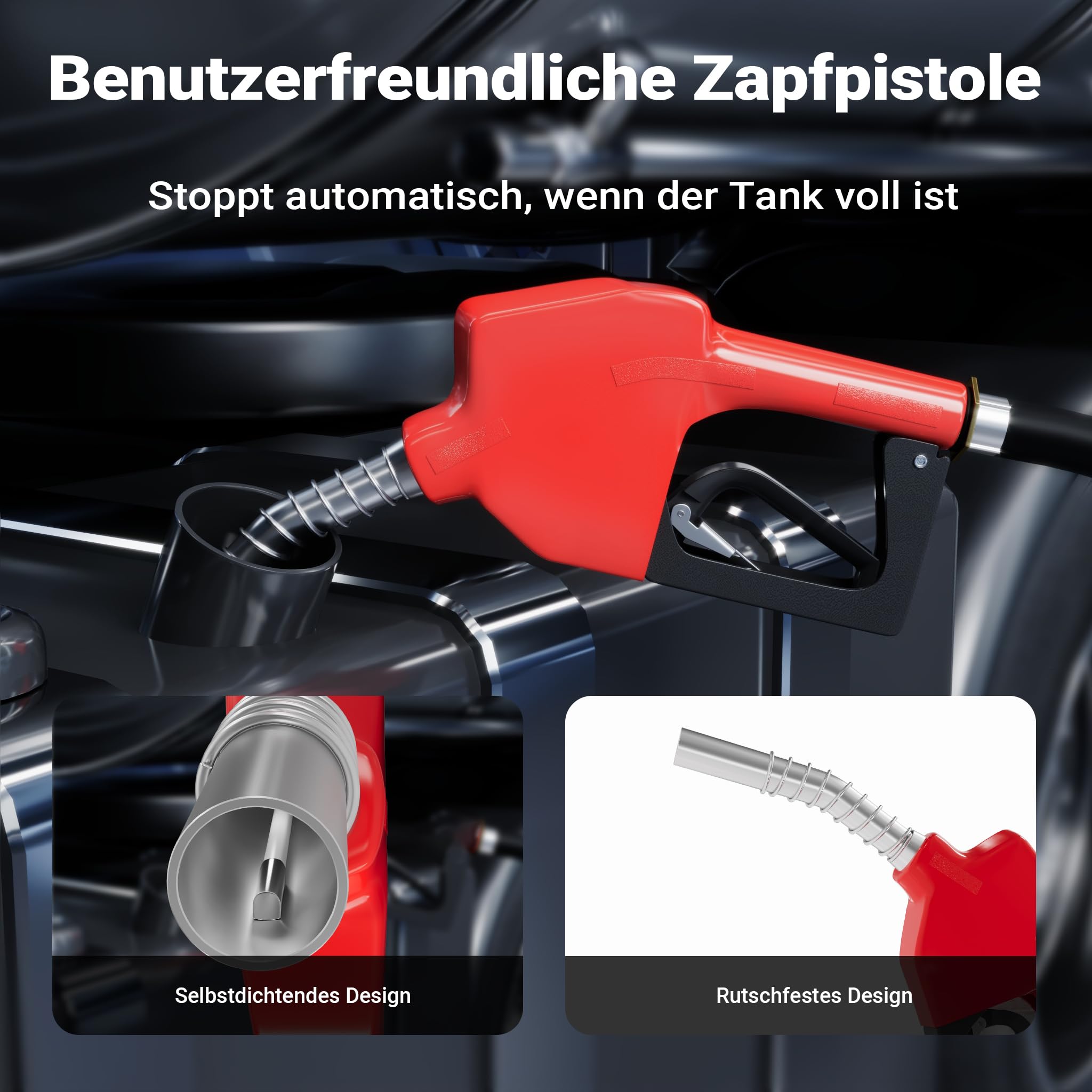 Wiltec mobile Tankanlage 120 l mit 12 V Pumpe, Kraftstoffbehälter für Dieselkraftstoff, tragbare Dieseltankanlage für flexibles Tanken