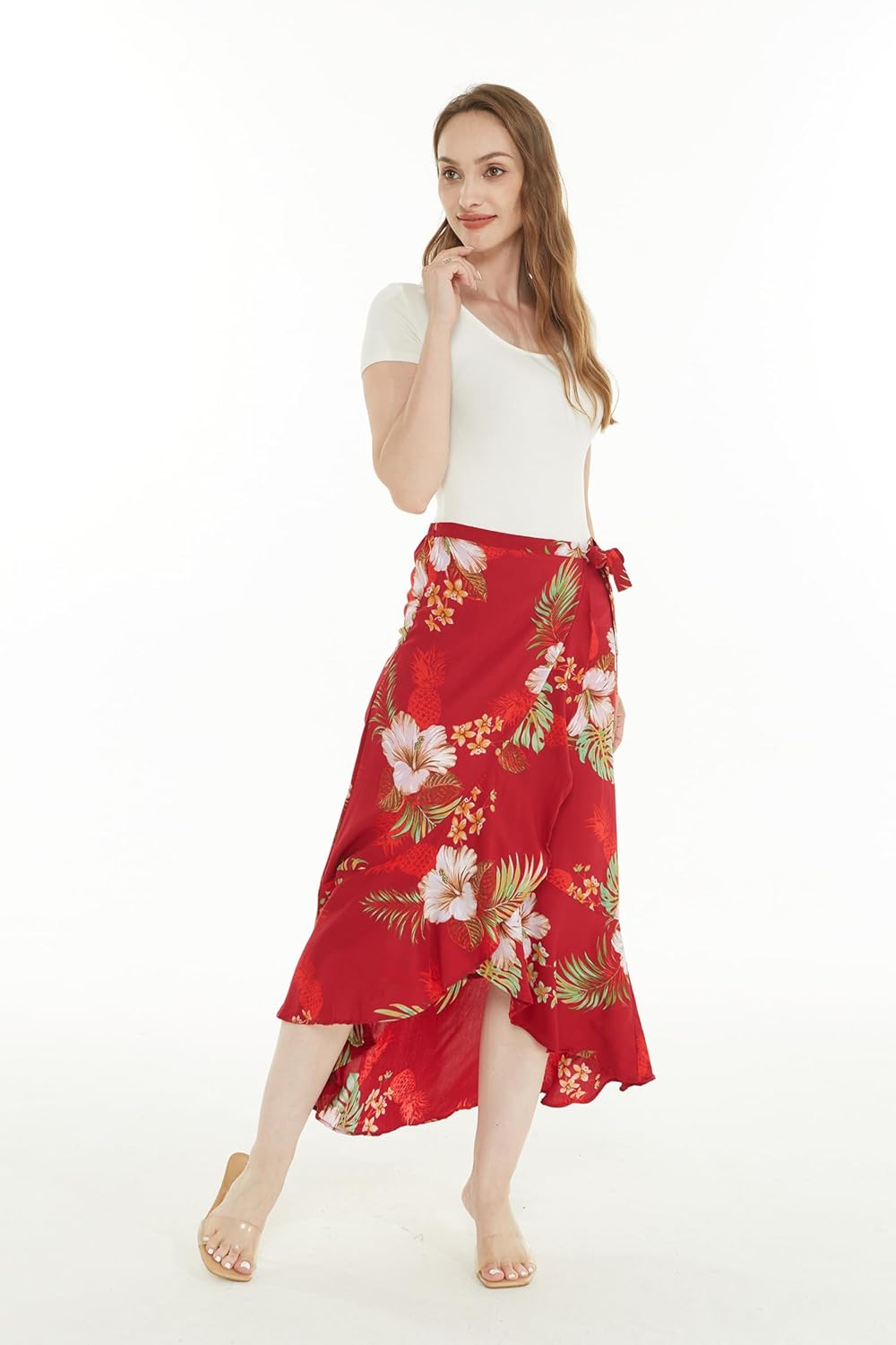 Matchable Family Hawaiian Luau Men Women Girl Boy Clothes in Pineapple Garden Burgundy