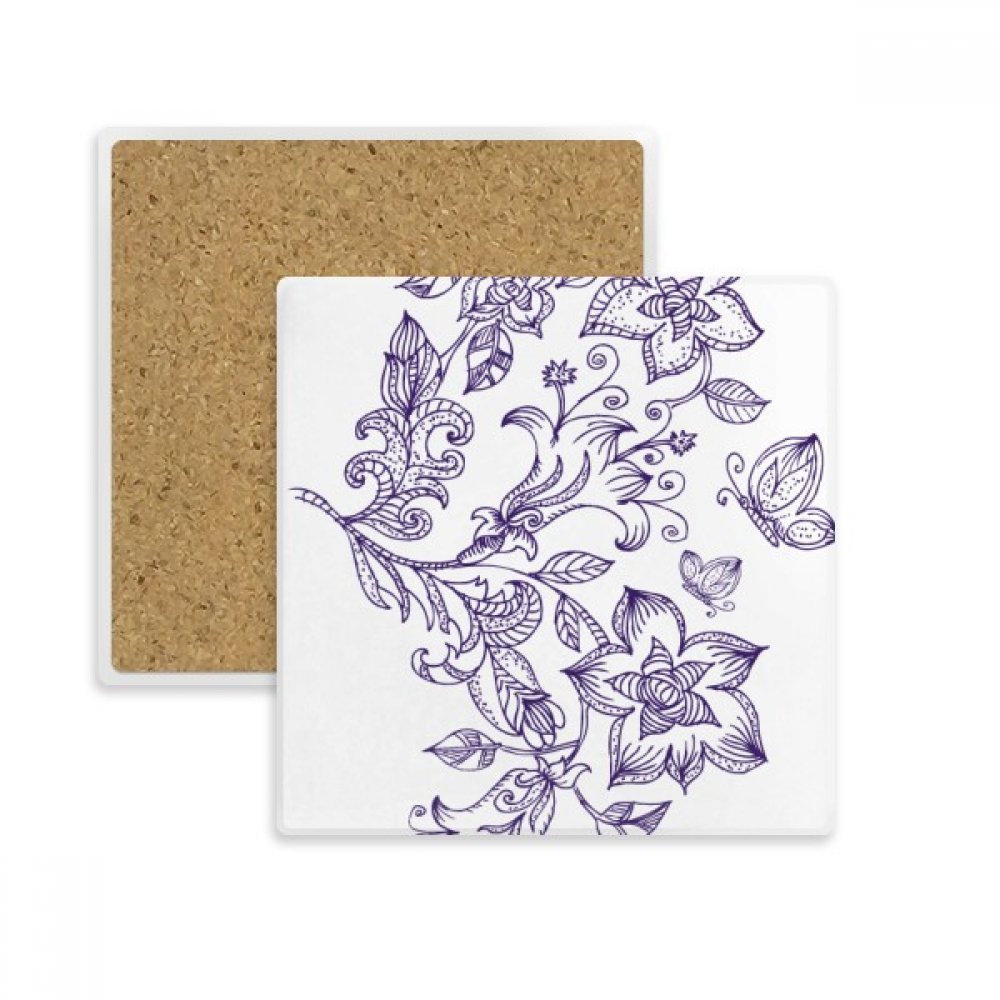 Dessous de verre carré lilas, cadeau déco idéal pour la maison