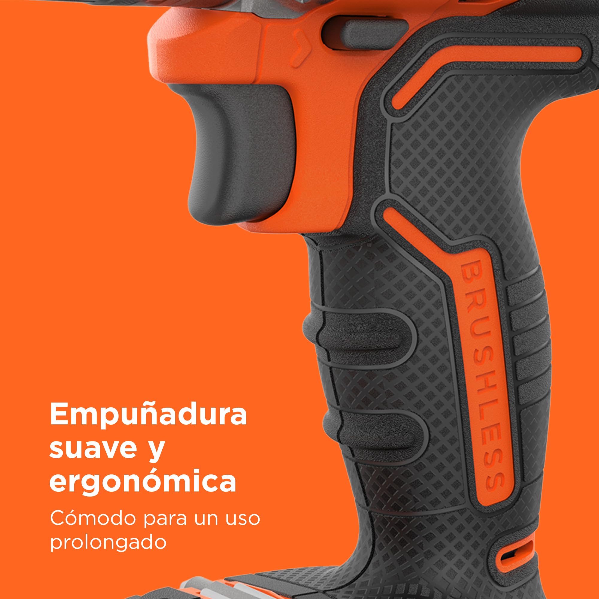 BLACK+DECKER Taladro percutor sin escobillas de 18V y 2 marchas, 28.000 BPM, 52Nm de par, incluye 2 baterías de 1,5Ah, cargador y kitbox, BL188KB-QW