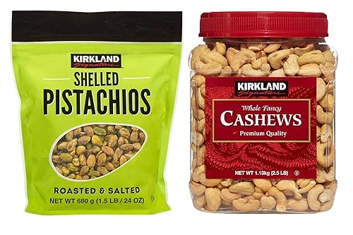 Miniatura 1 de Kirkland Signature Shelled Pistachios and Cashews Bundle - Incluye Kirkland Signature Shelled Pistachios 15 lb y enteros Cashews 25 lb