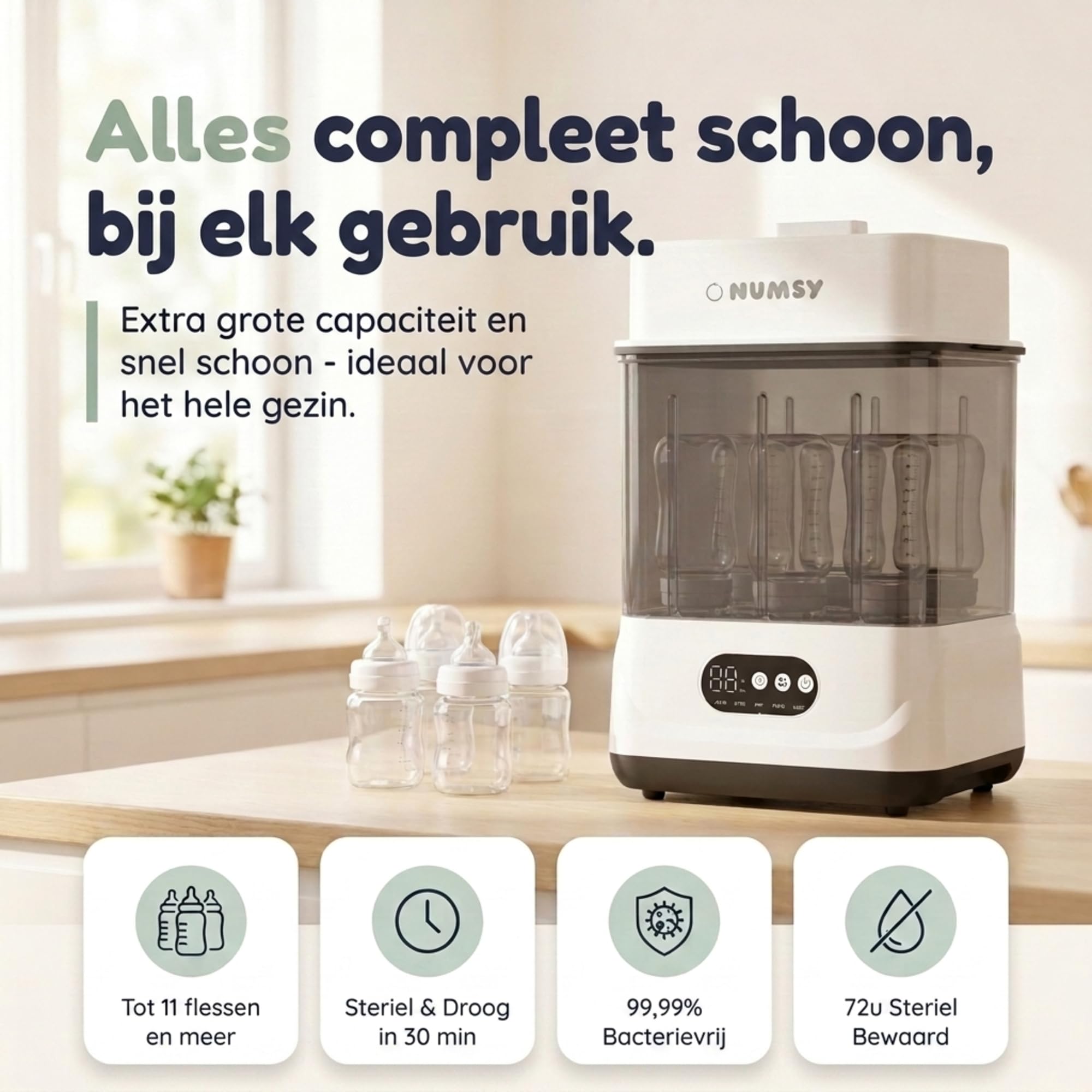 Numsy Steamix Max sterylizator do butelek i suszarek – sterylizator butelek