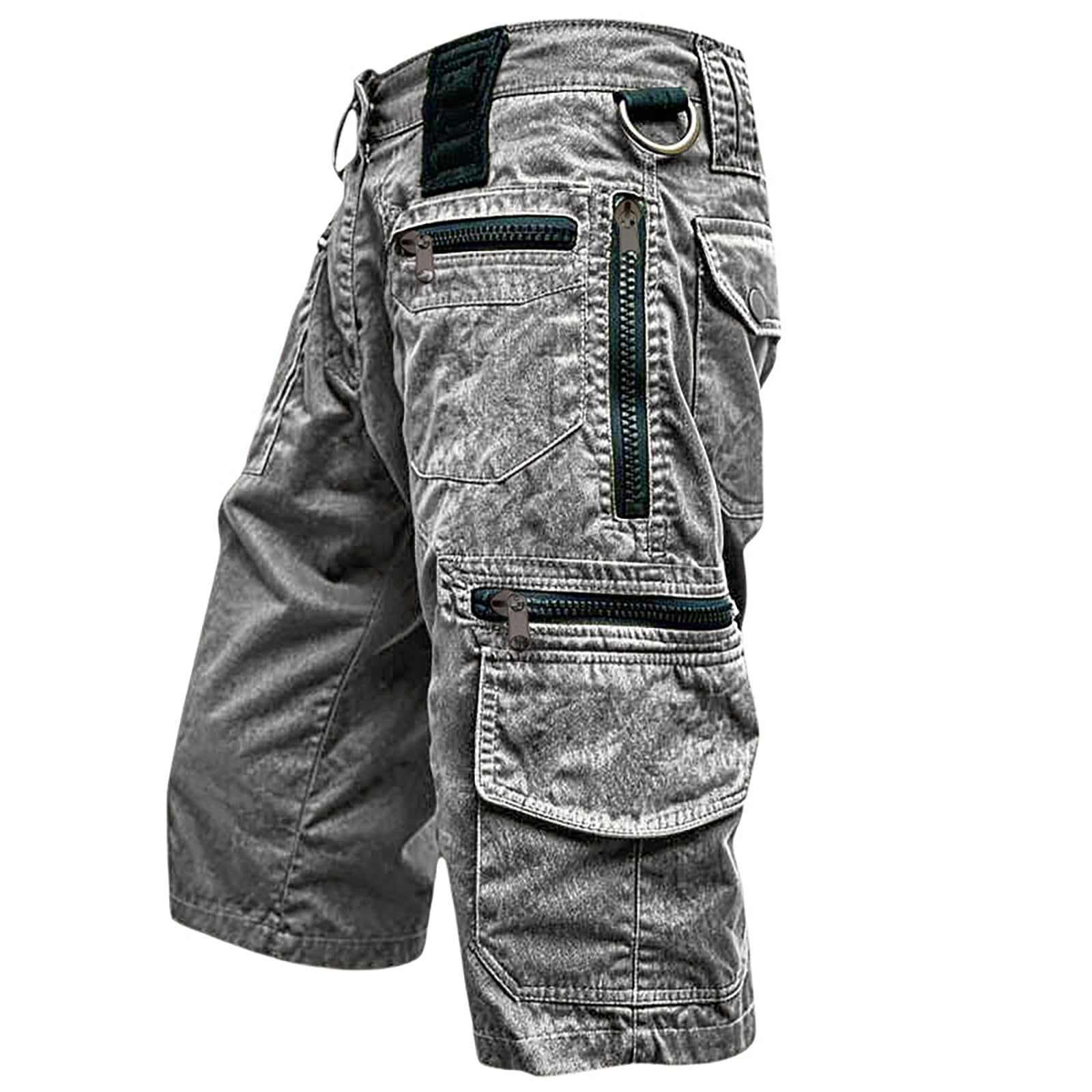 Pantalones Cortos de Verano para Hombres versátil Looks Tejido de Sarga Resistente al Desgaste Tiro Medio para Mayor Comodidad combinables en Muchos Estilos