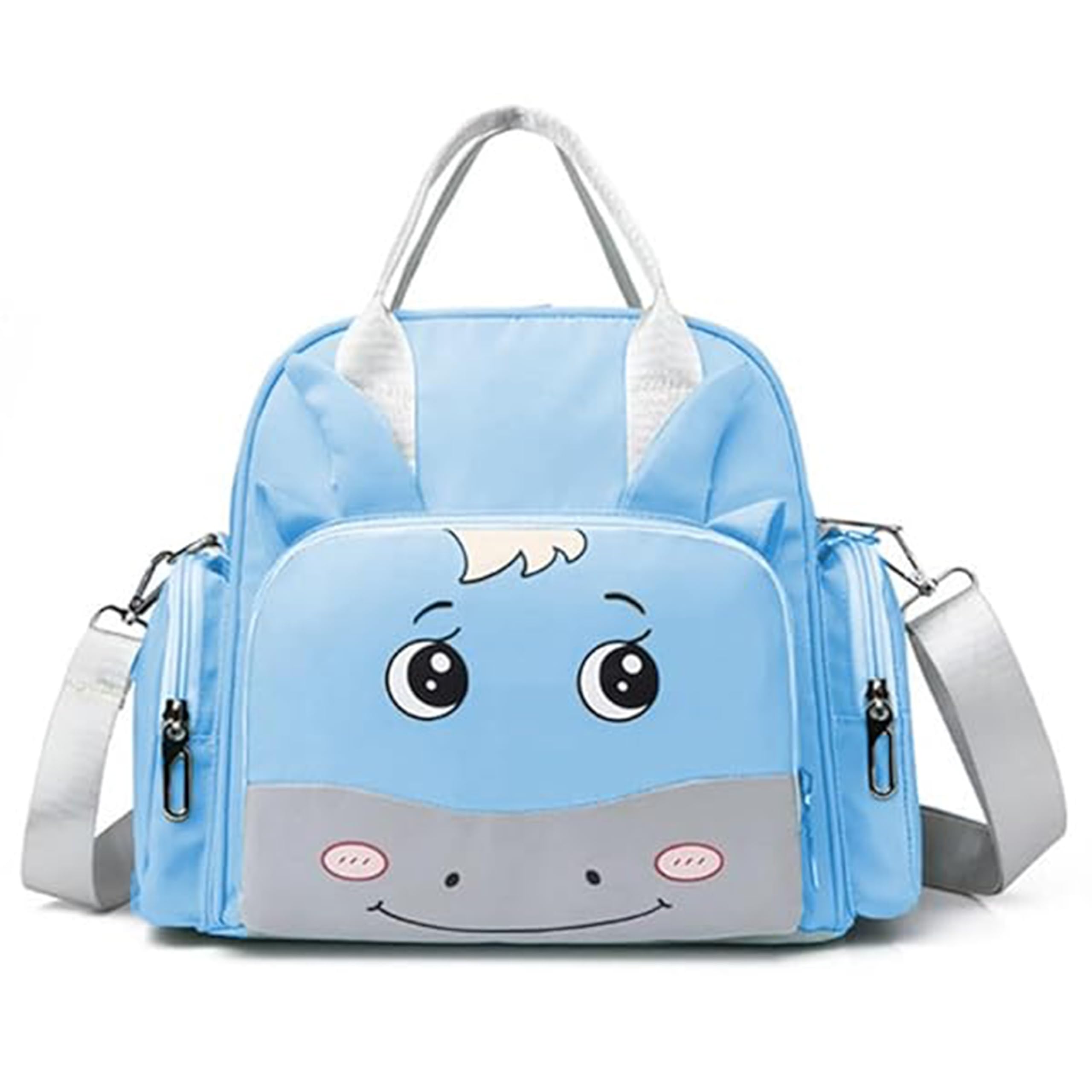 Winnies Diaper Tote Cum Backpack Maternity Bag for Moms | Stylish Lightweight Mother Bags with Zipper Closure & Adjustable Shoulder Strap | Baby Travel Organiser (Blue)