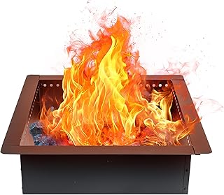 12 Backyard Fire Pit Ideas for Easy Entertaining Outdoors 4 36 inch Square Fire Pit Ring, Heavy Duty Firepit Ring, DIY Campfire Inse...