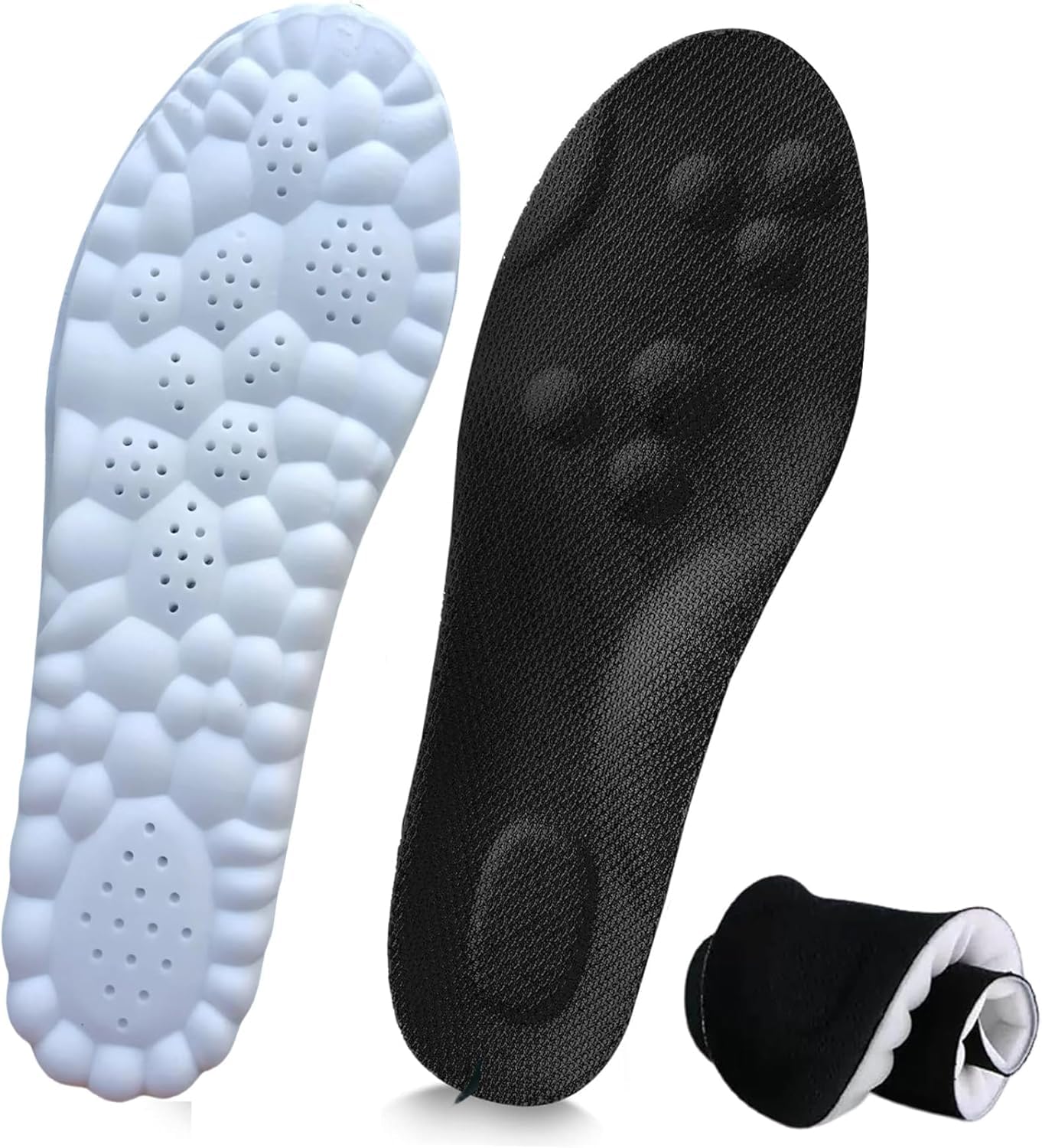 Cloud Step Insoles, 4D Cloud Technology Insole - Super Soft Comfort Insoles, Soft Foot Protection Cloud Feeling Insole, U-Shape Memory Foam Insoles (