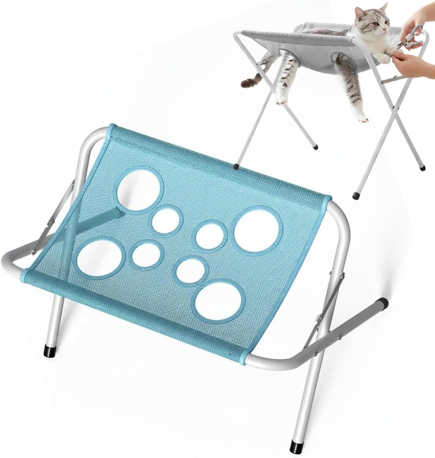 Générique Table de Toilettage pour Animaux, Support de Lavage Stable (Bleu)