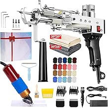 BESGEER Pistola de Tufar con Kit de Cortador de Alfombra - Pistola Tufar con Tijeras, 2 en 1 Pistola Cortadora de Pelo Alfombra y Cortaceps, Kit de Inicio para Fabricante de Alfombras y Cortador y Tela y Hilo（Olive Black）