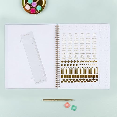 Miniatura 9 de Blue Sky Day Designer - Agenda semanal y mensual 2024, 8.5 x 11 pulgadas, cubierta esmerilada, encuadernada con alambre, Secret Garden Mint