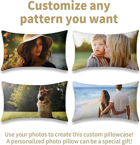 Miniatura 4 de Almohadas personalizadas con imagen, texto personalizado, foto de mascota, funda de almohada personalizada con imagen de tus seres queridos, ideas