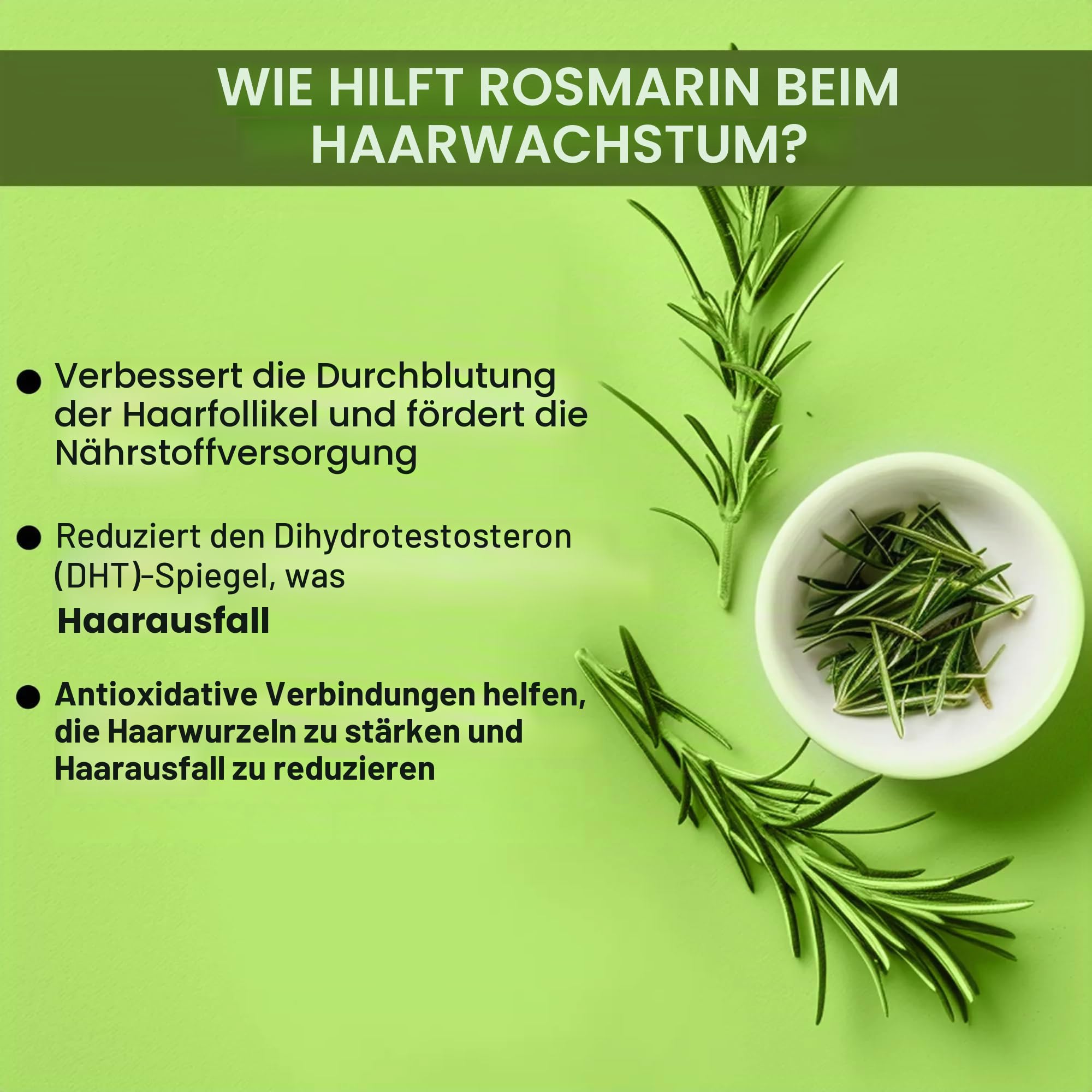 Alps Goodness Rosmarin-Wasserspray für das Haarwachstum, stärkt, belebt und verdickt das Haar, repariert Schäden und bekämpft Haarausfall, verleiht Glanz und reduziert Frizz, 6 Stück