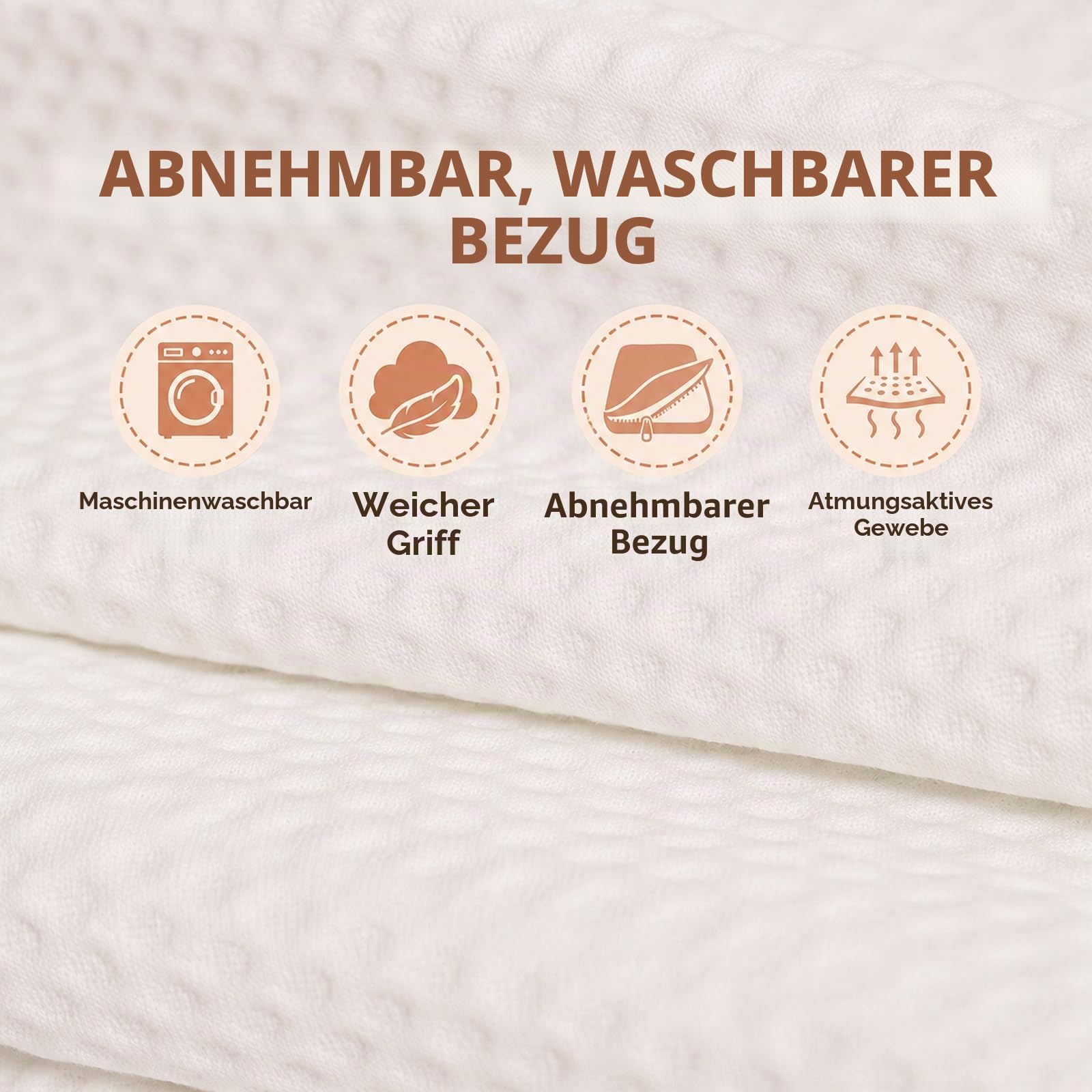 Memory Foam Stillkissen, extra breit & verdicktes Stillkissen mit 53 cm verstellbarem Taillenriemen, erhöhtes Babyfütterungs-Stützkissen mit abnehmbarem, waschbarem Bezug, wasserdichte Rückseite