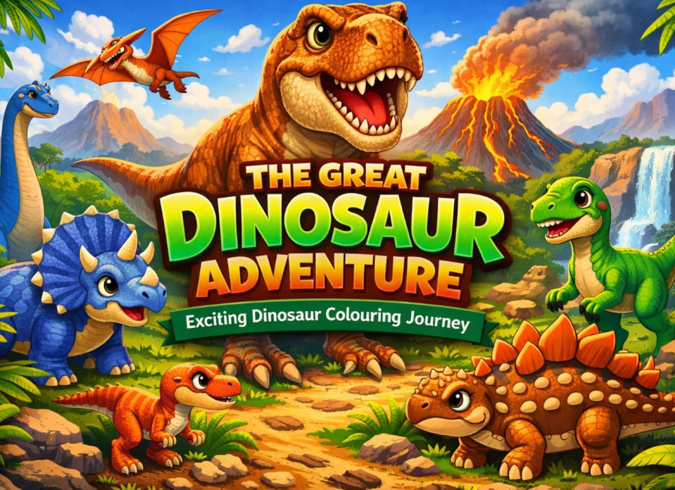 The Great Dinosaur Adventure: Exciting Dinosaur Colouring Journey