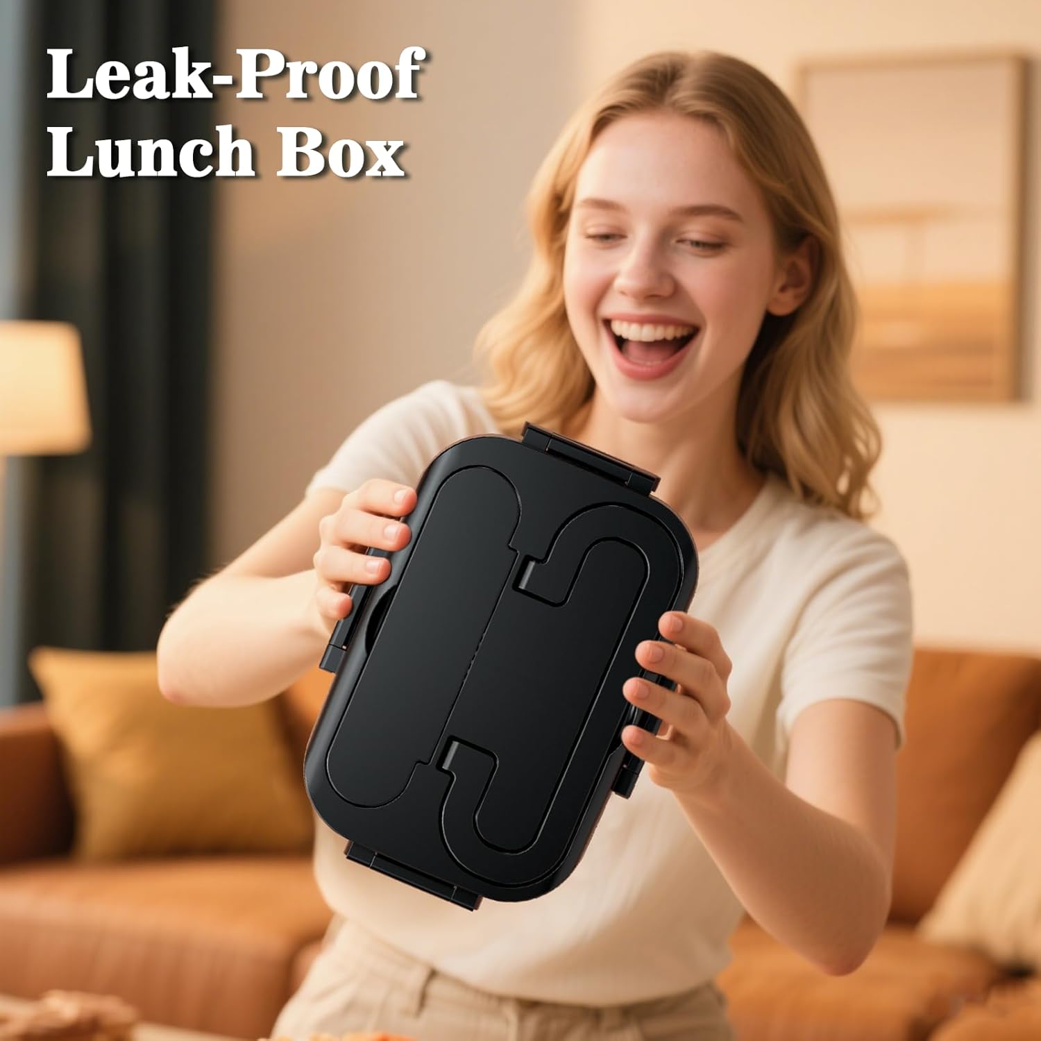 Electric Lunch Box for Adults - 2 Pack 1.8L Container 100W Heated Lunch Box for Men Fast Heating Food Heater Portable with ON/OFF Switch, 0.6L Compartment Lid for Car, Truck, Office (12V/24V/110V)