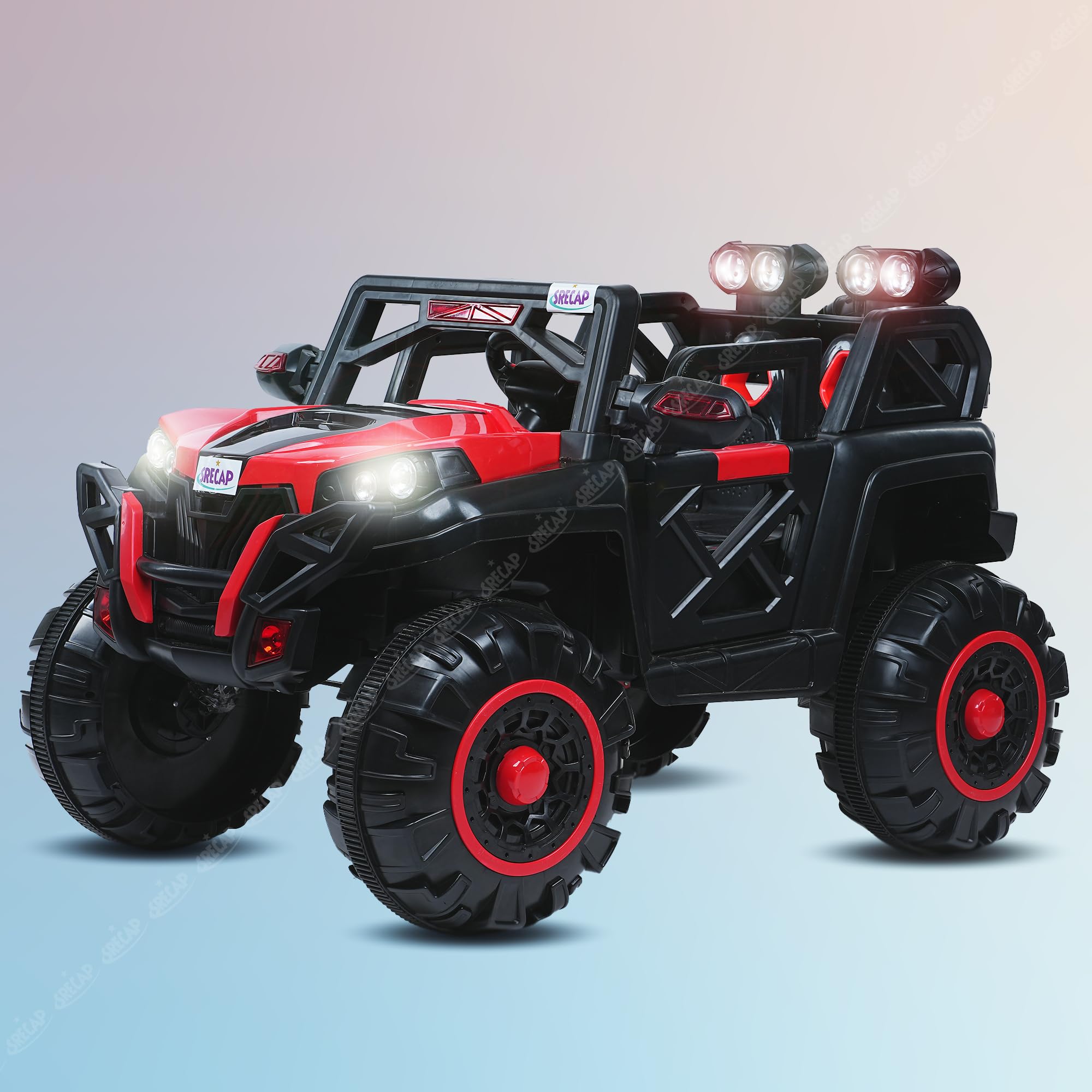 SRECAP 4x4 for Heavy Duty Kids Jeep Maximum Weight Capacity 50kg 5 Motor 12V Rechragable Battery Big Size Kids Car 1 to 8 Years Girls Boys - Red (B08FJ55CHR) Amazon Price History, Amazon Price Tracker