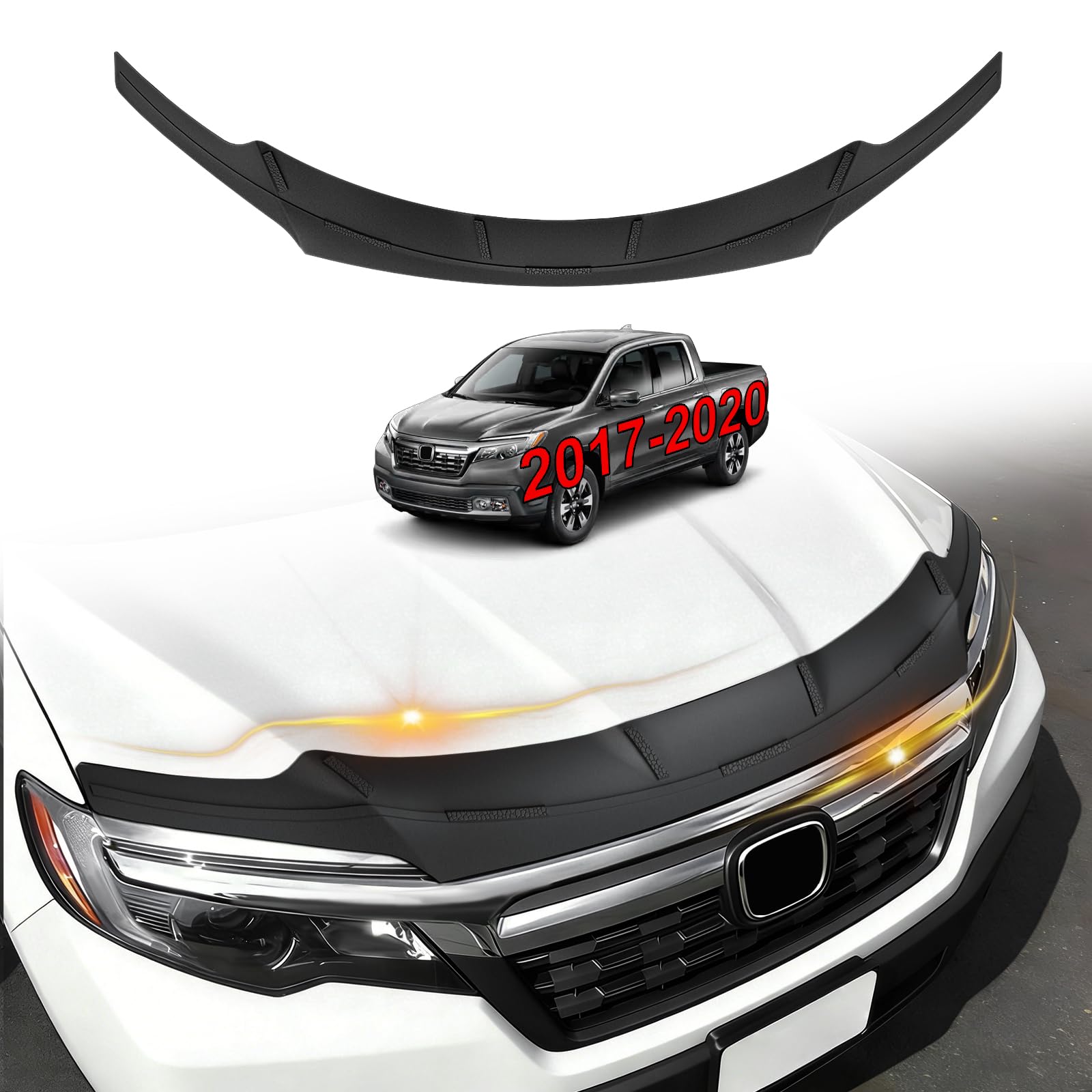 TripleAliners Hood Bug Deflector Protector for 2017-2020 Honda Ridgeline