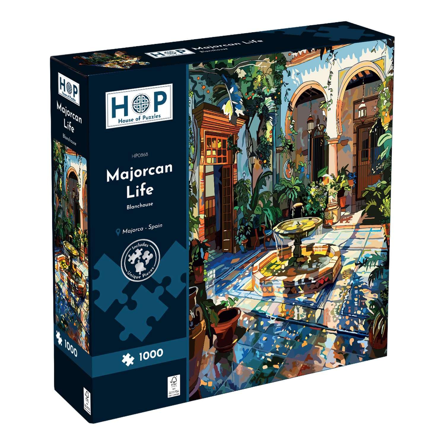 The House of Puzzles Majorcan Life 1000 Piece Puzzle | Summer Jigsaw Puzzle — image 1