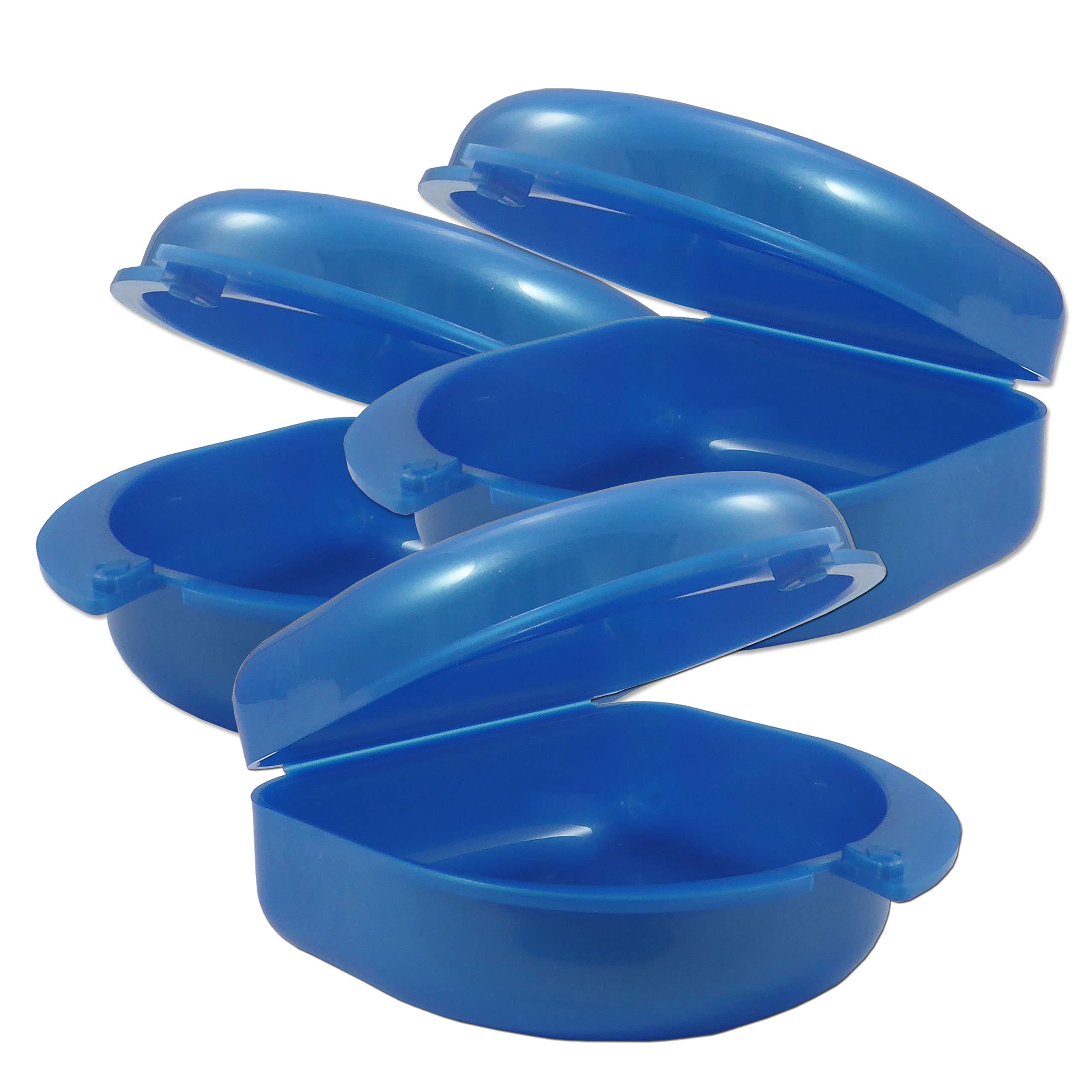 Dental Aesthetics Blue Bulk Pack Of 48 Gum Shield Case - Mouthguard Box For Ortho Retainers, Sports Dental Appliances, Dentures & More (Blue)