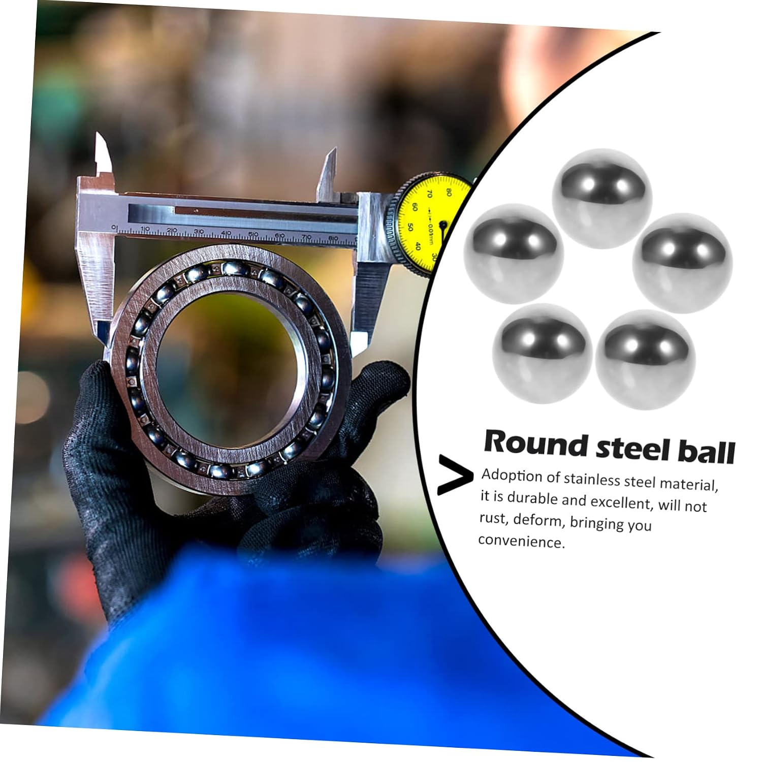 5Pcs Precision Carbon Steel Balls for Smooth Operation High Precision Machining Steel Bearing Balls for Enhanced Performance Machinery