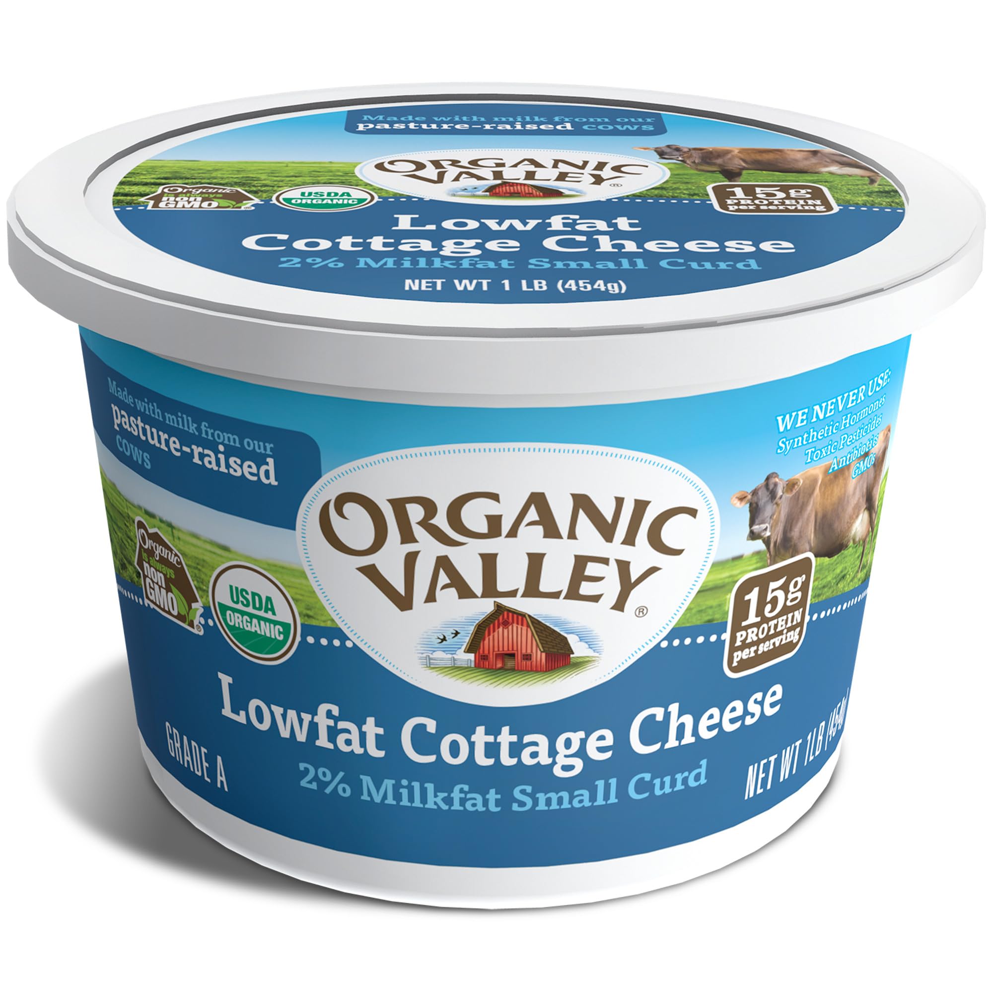 Organic Valley, Organic Low Fat Cottage Cheese, 16 Ounce