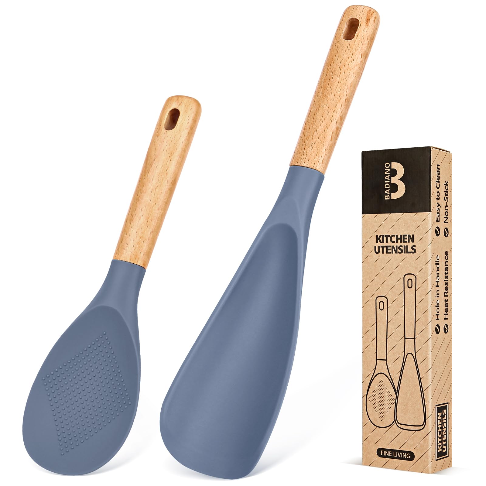 Badiano Cooking Spoon & Rice Scoop - Nonstick Safe -10 Badiano Cooking Spoon & Rice Scoop - Nonstick Safe -10