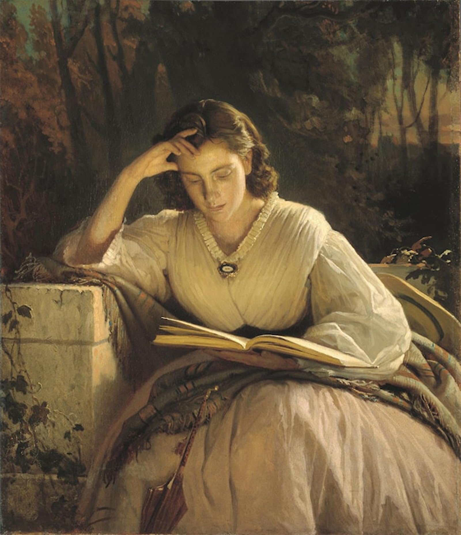 POSTERIIk Vintage Print Pop Art Landscape Artwork Sophia Kramskaya Reading by Ivan Nikolaevich Kramskoy Art Prints for Office Home Decor 60x90cm