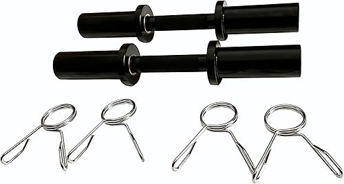 Miniatura 10 de qibylift Olympic Dumbbell Handles Loadable Dumbell Bars Set Of 2 Fit 2 Inch Weight Plates Ideal For Home Gym Strength Training, Weight Bars with 2