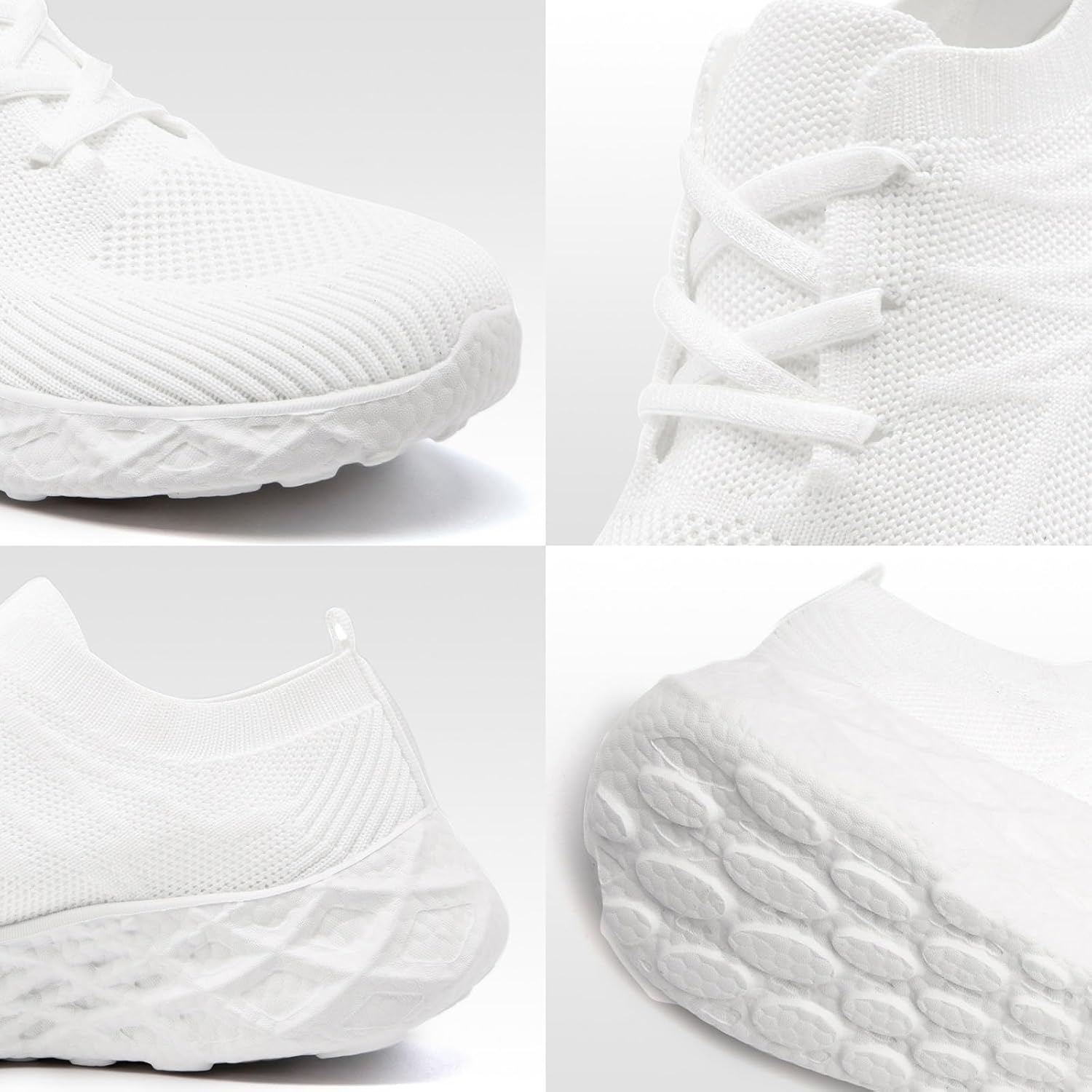 Womens Slip Resistant Work Shoes Tennis Running Fashion Sneakers Comfortable Athletic Gym Workout Slip on Shoes - Image 2