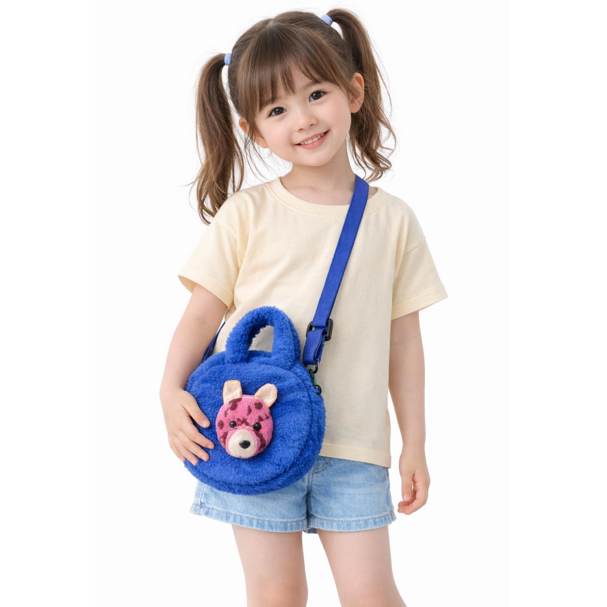 Kids Sling Bag for Girls – Cute Pink Teddy Bear Plush Crossbody Bag, Soft Fur Shoulder Bag for Toddlers & Little Girls-image-34