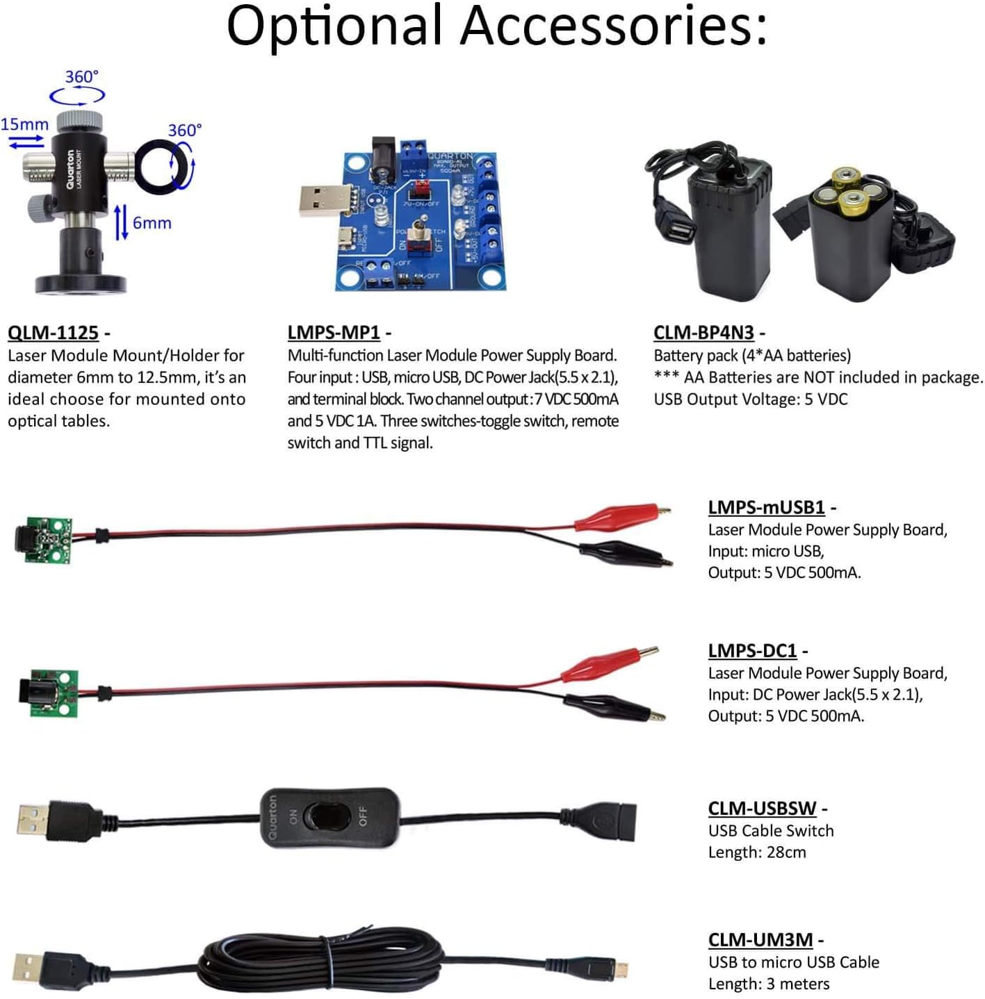 レーザーモジュール VLM-650-27LPT Amazon.co.jp: Quarton レーザーモジュール VLM-650-03 LPT