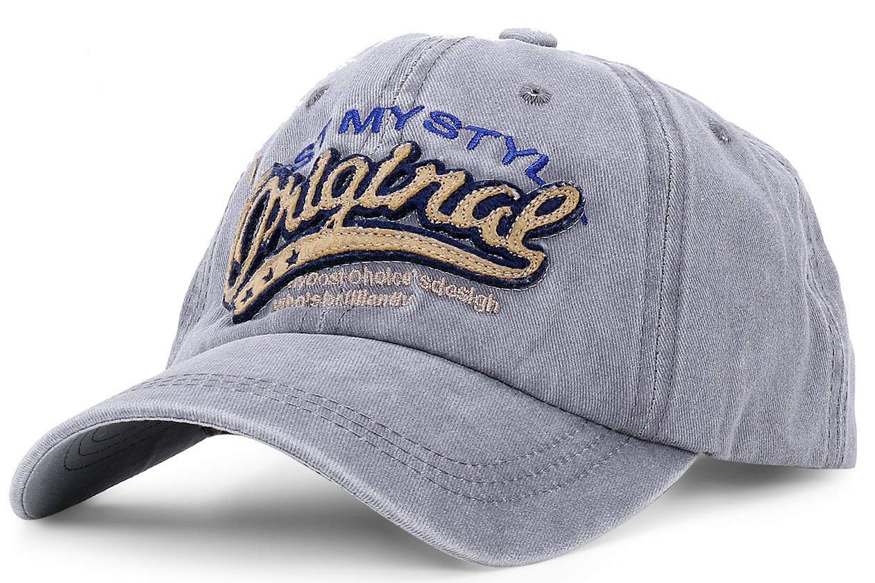 ADBUCKSDenim Stylish Cotton Embroidered with Log Original Adjustable Baseball Cap for Adult Men & Women (Unisex)