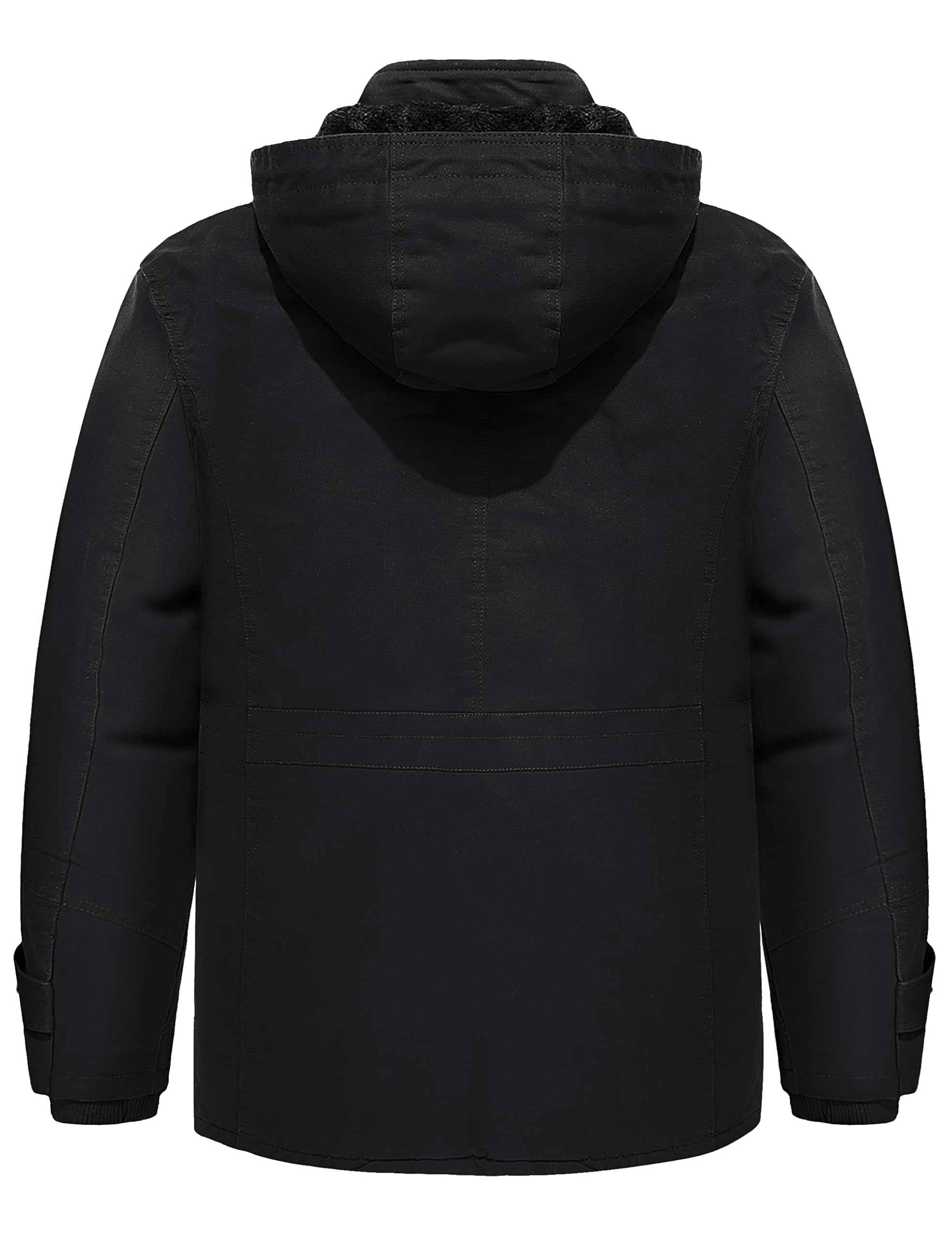 TACVASEN Herren Winterjacke Warme Fleecejacke Militärjacke Lässige Gefütterte Cargojacke Thermo Outdoorjacke Arbeitsjacke