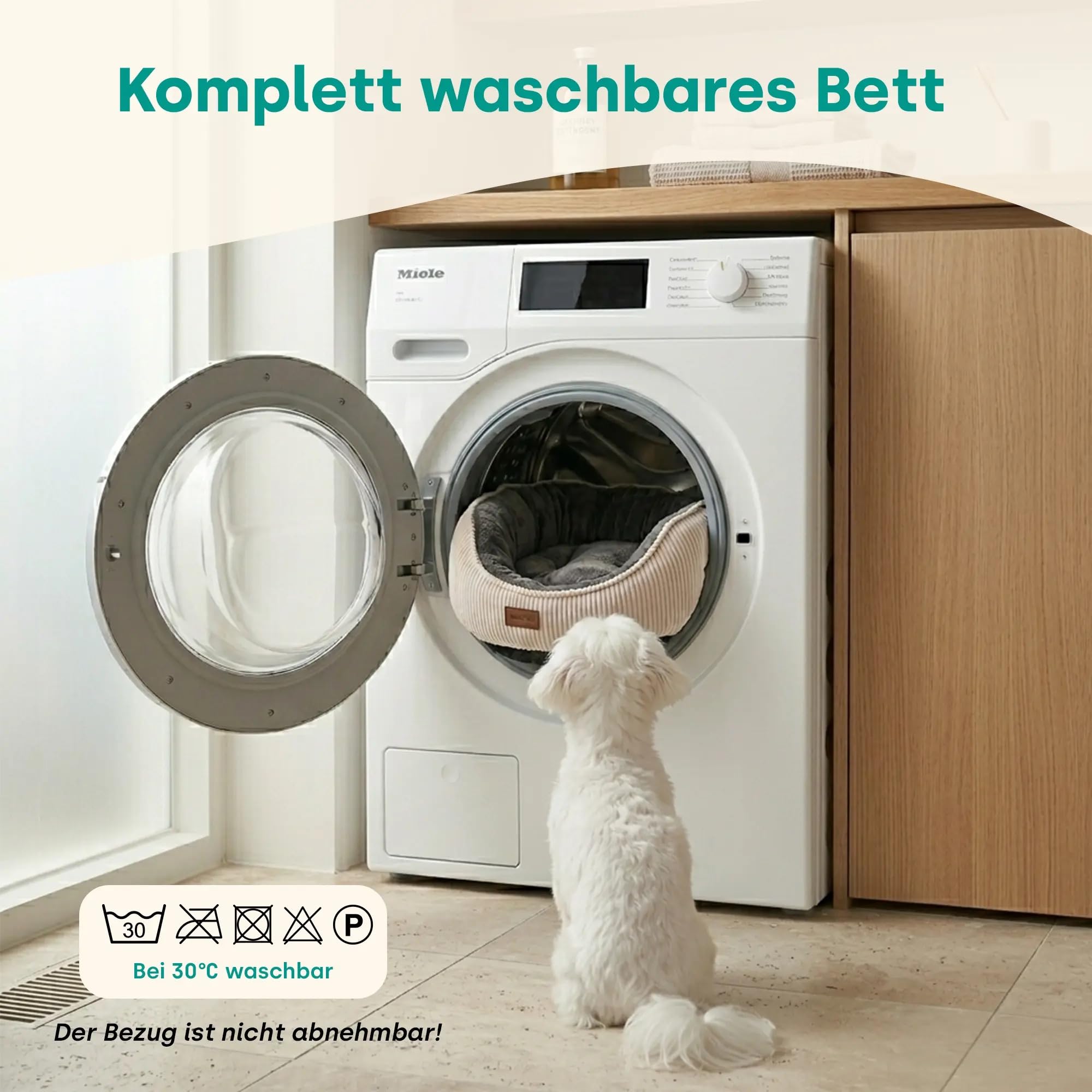 Emmi-pet Legend Legend Legowisko dla psa, owalne legowisko dla kota i psa, ręcznie robione, obicie z Oeko-Tex®, antypoślizgowy spód, nadaje się do prania w temperaturze 30°C, przytulne legowisko dla