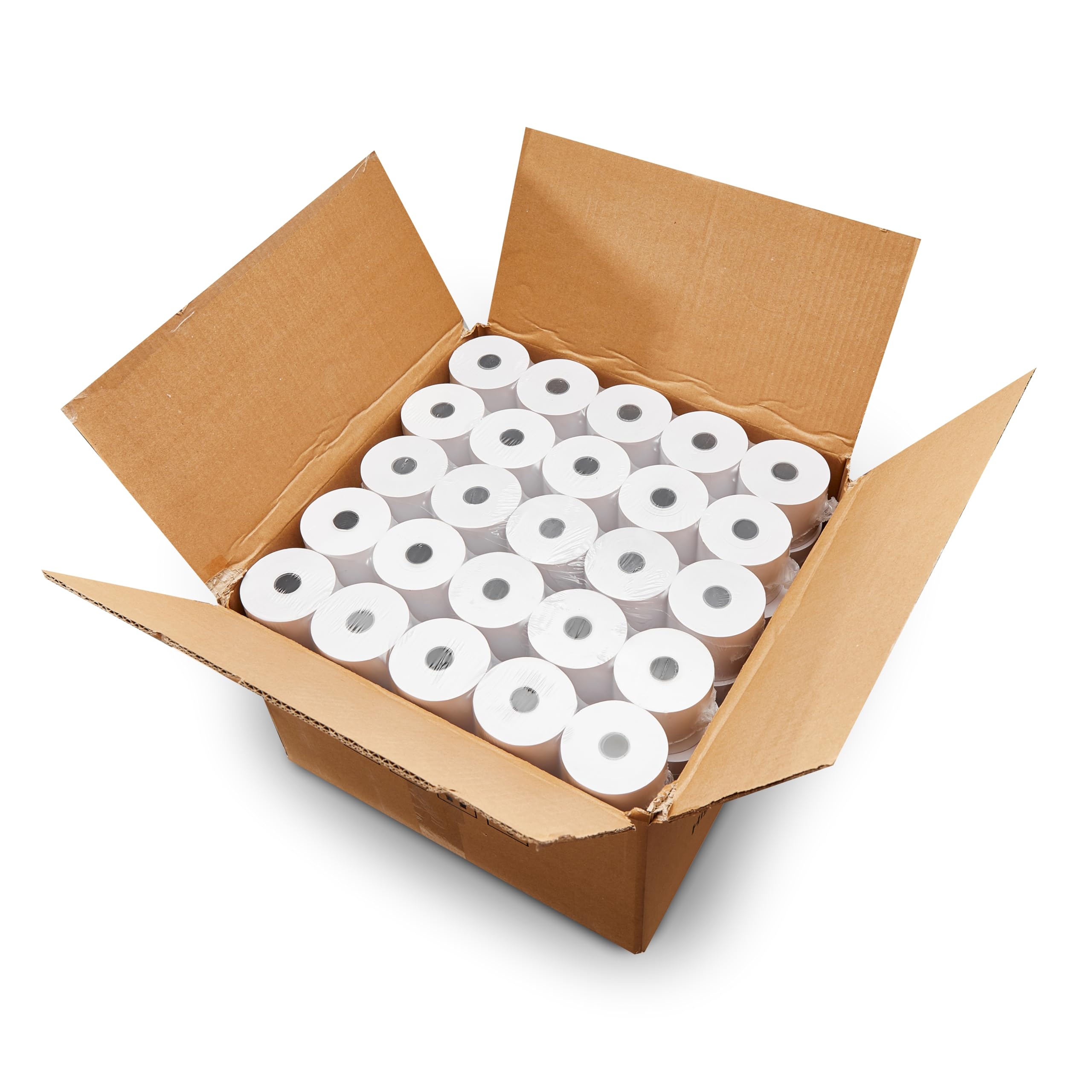 2 1/4" x 150' One Ply Bond Receipt Paper Rolls Compatible with most Citizen and Royal Cash Registers (Non-Thermal - Pack of 100)