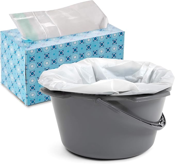 Bedside Commode Liners Disposable Bulk 50 Pack Elderly