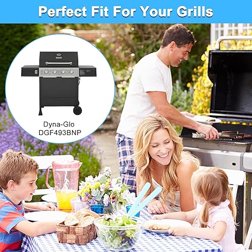 Miniatura 47 de Adviace Protectores térmicos de repuesto para parrilla de 15 pulgadas Dyna-Glo DGF493BNP, DGF510SBP, juego de 4 placas térmicas para parrilla