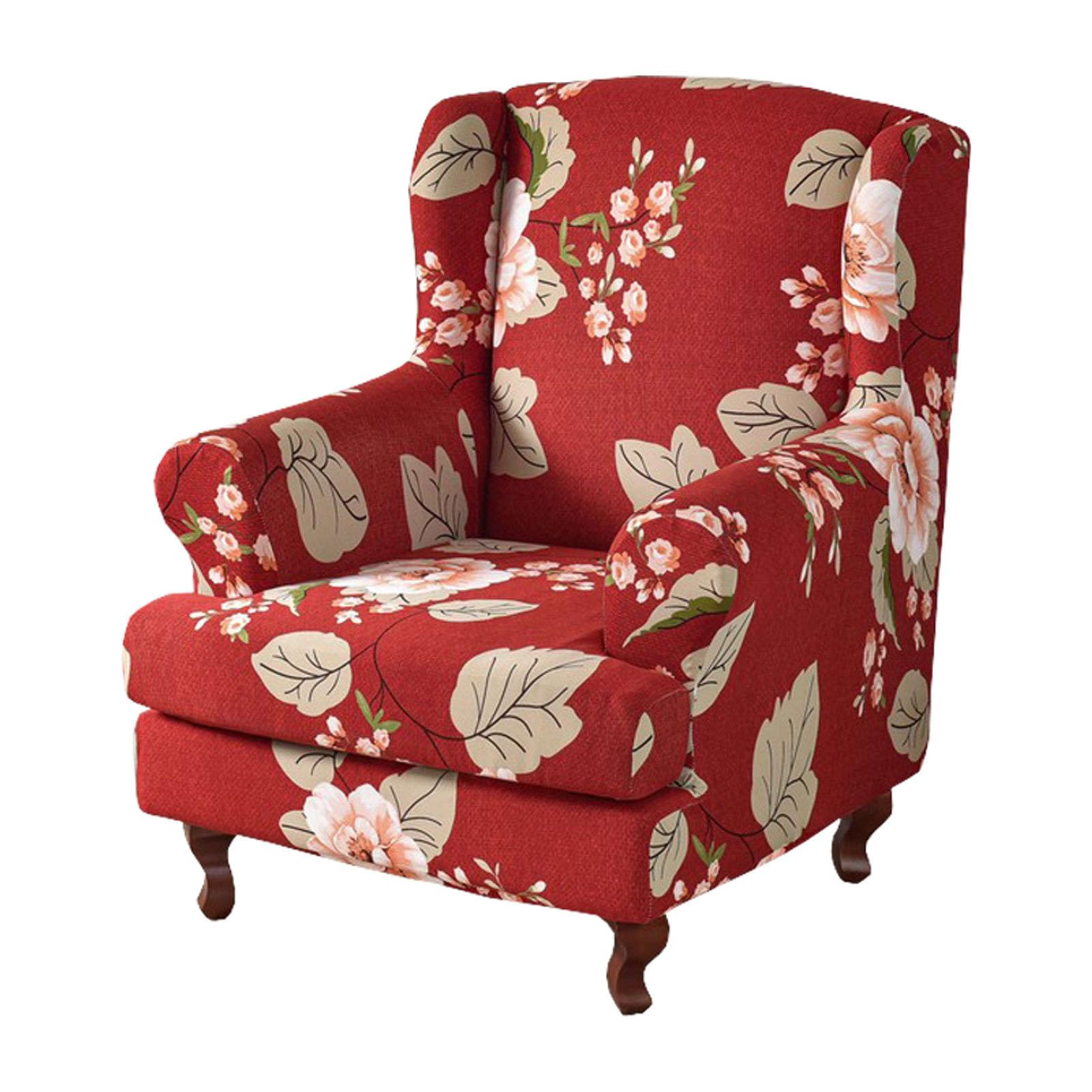 Housse de fauteuil à oreilles imprimée douce idéale pour le salon moderne