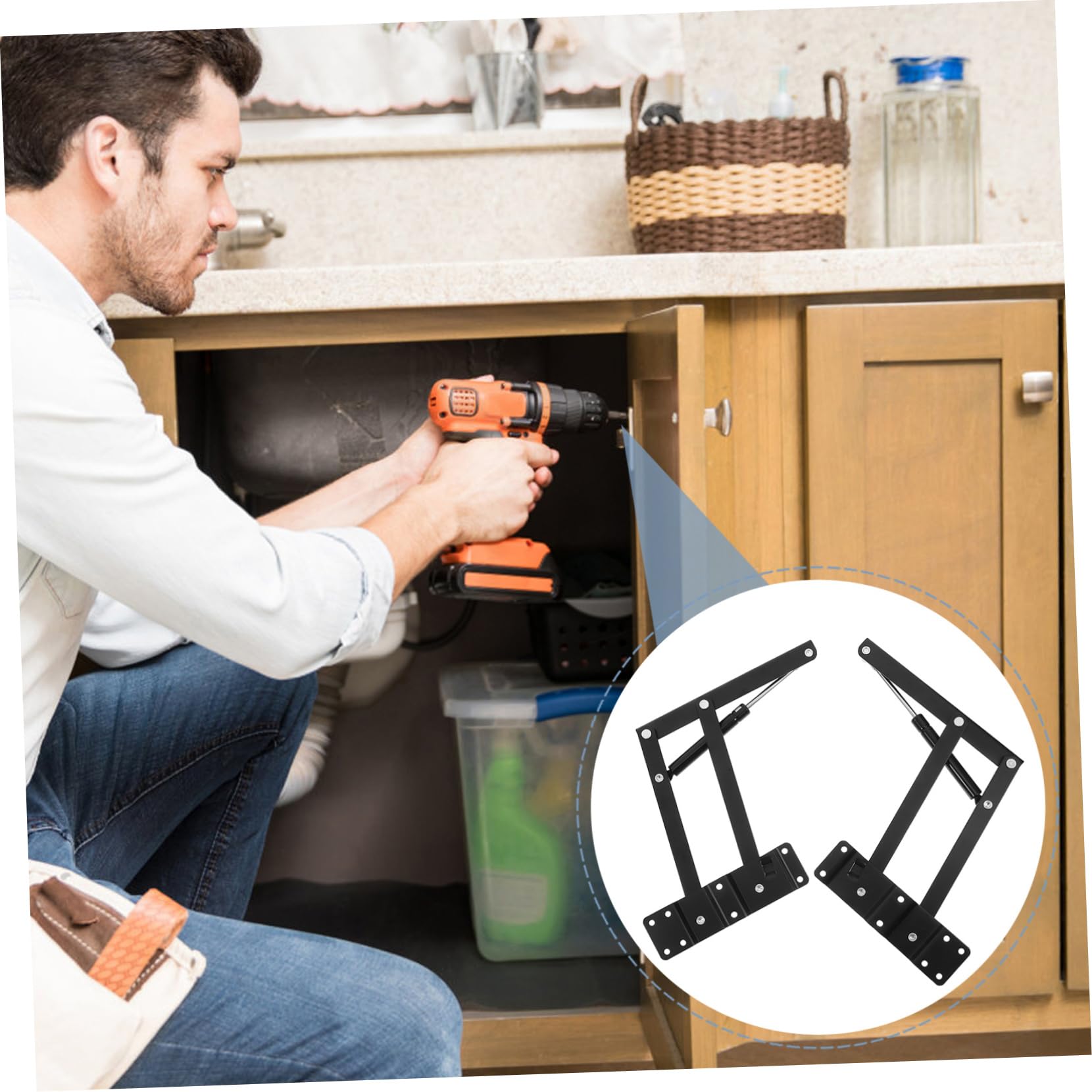 Cabilock Neumática Para Mesa De Centro Abatible Para Uso Sofá y Armario Material Resistente