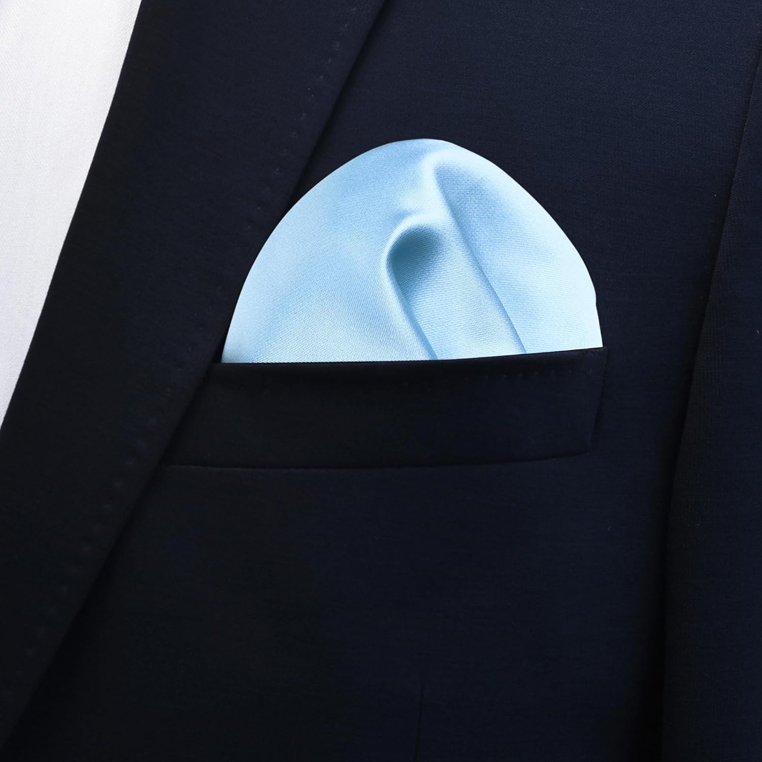 Branduce Solid Pocket Square for Men Plain Color Boy Handkerchief for Wedding Party - Image 4