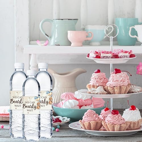 Miniatura 7 de We Can Bexrly Wait - Calcomanías para botellas de agua, etiqueta para botella de agua de baby shower, decoraciones de fiesta de cumpleaños para