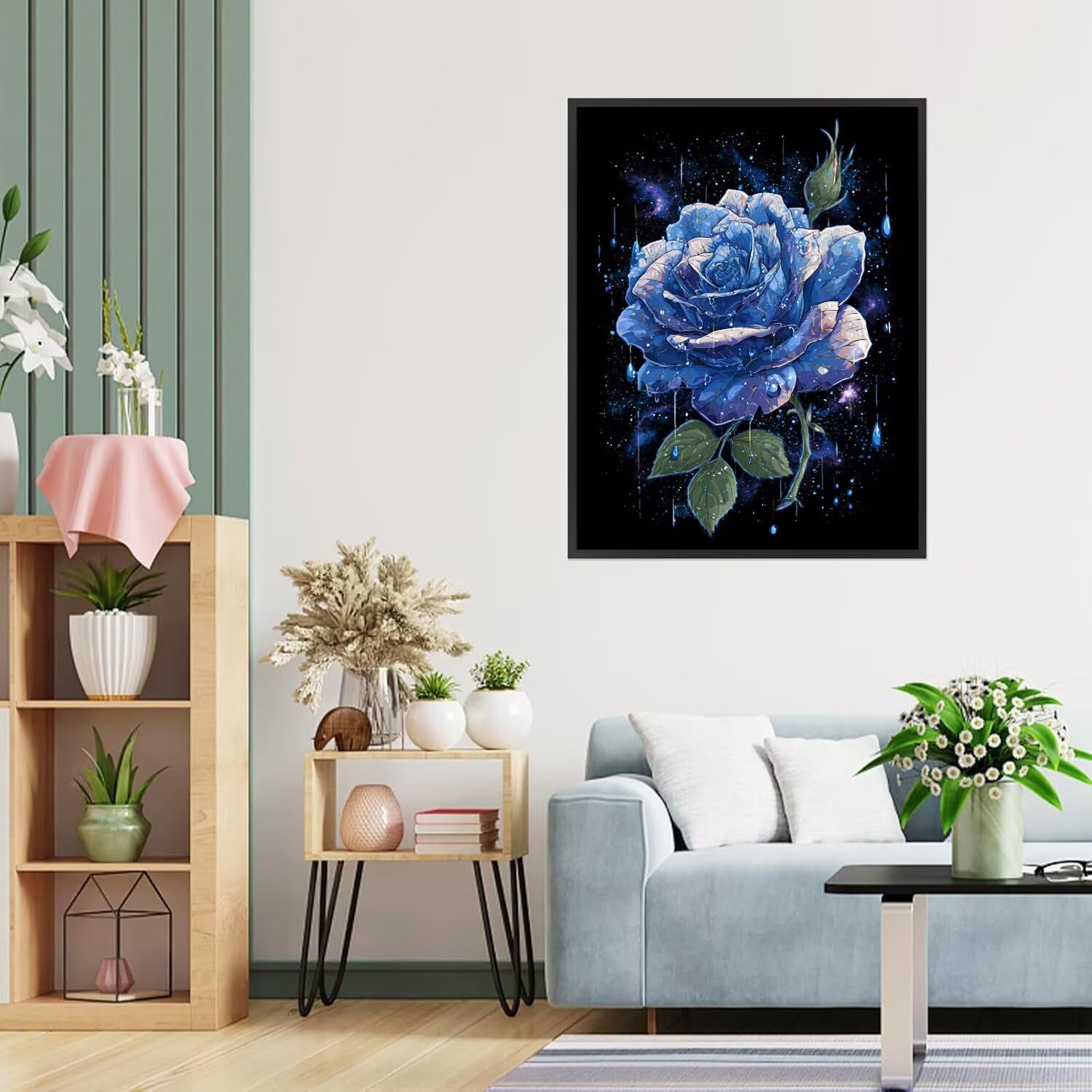 Dipingere con i Numeri Adulti Fiori, Il cielo stellare Dipingere con i Numeri Bambini DIY Kit, Set Premium con Pennelli, Decorazione Casa & Creativo Regalo, Attività di Tempo libero 90x120cm z-203