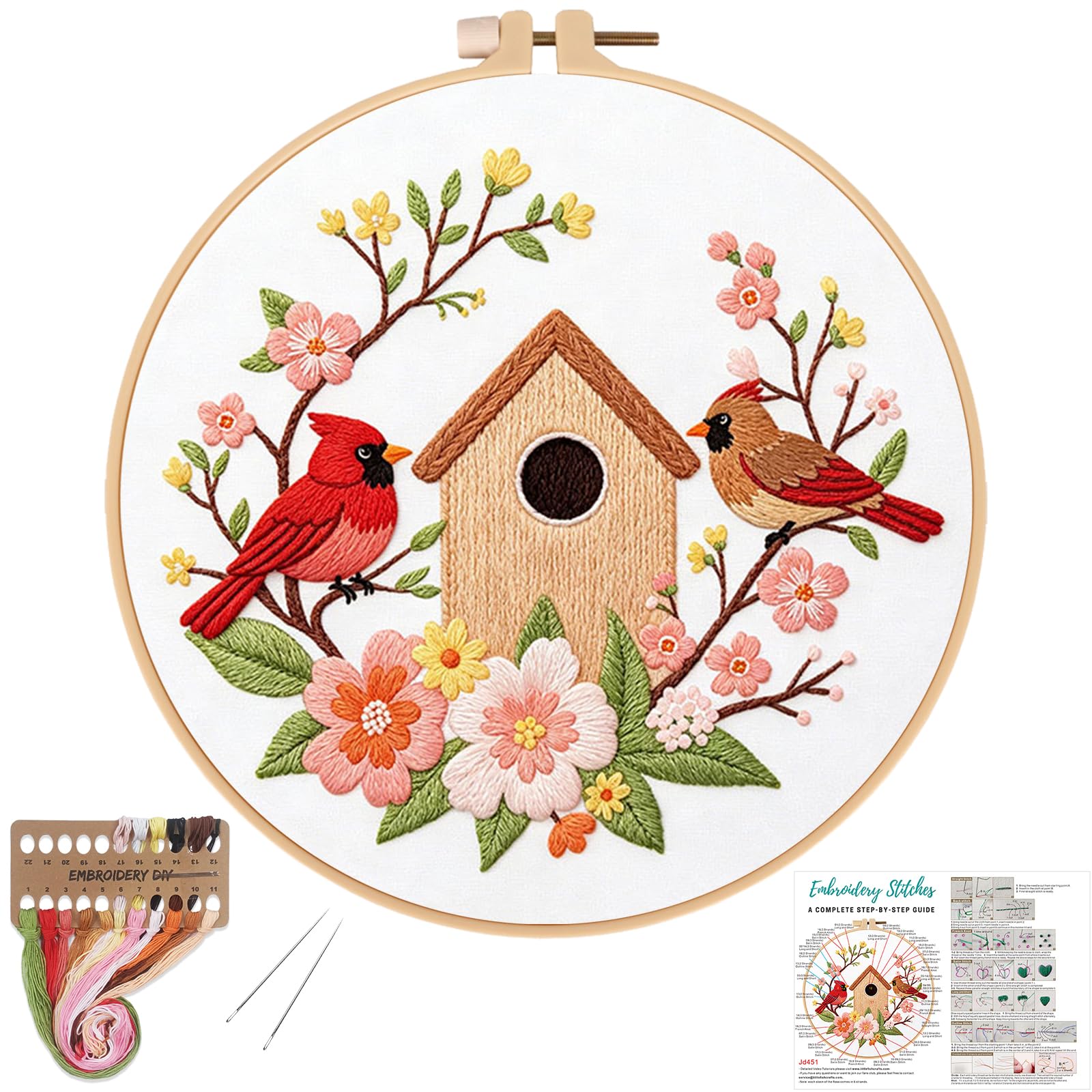 Daisy Embroidery Kit for Beginners - Easy Floral Craft -8 Daisy Embroidery Kit for Beginners - Easy Floral Craft -8