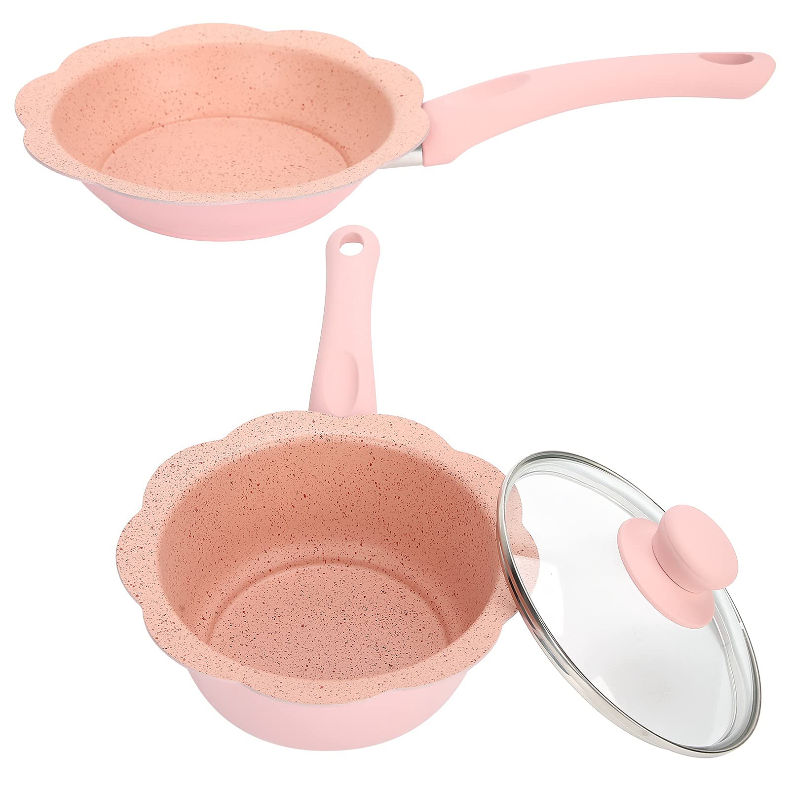Pentola Latte Padella 2 Pezzi, Padella Per Alimenti Per Bambini Padella Multifunzione Antiaderente Pentola Padella Per Alimenti Per Bambini Pentole Da Cucina