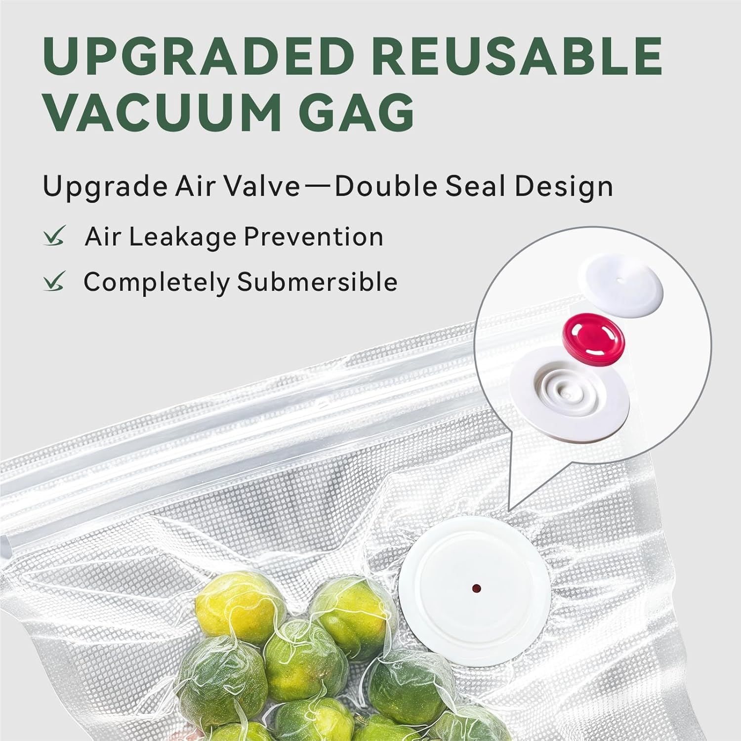Reusable Vacuum Sealer Bags for Food 45Pcs (S/M/L), BPA-Free Sous Vide Bags for Microwave Heating, Cooking and Freezer Storage, Compatible with Most Handheld Sealers and Vacuum Sealer Machines - Image 3