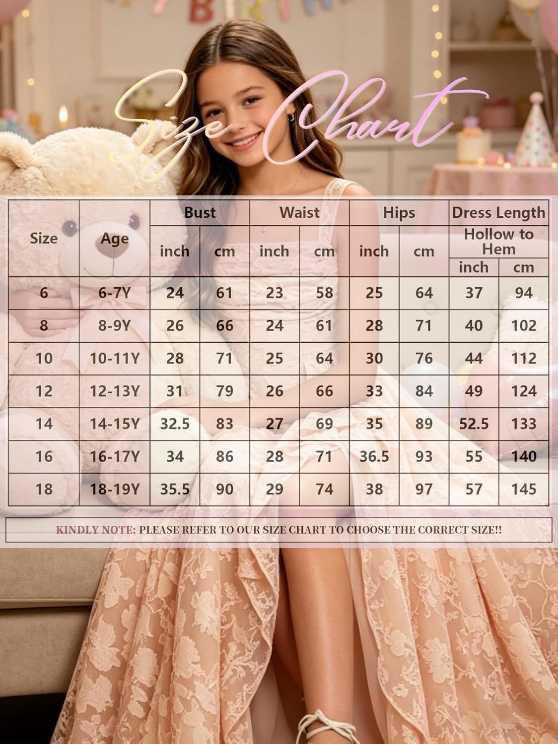 Floral Lace Junior Bridesmaid Dress Birthday Ruffle Pleated Formal Ball Gown Side Slit A-Line Long Flower Girl Dress