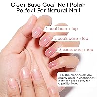 Vista 7 de GELLEN Corrector de Uñas Base Iluminador 4 en 1 Rosa Púrpura Empolvado, Fortalecedor de Uñas Malva Transparente de Otoño Relleno de Crestas